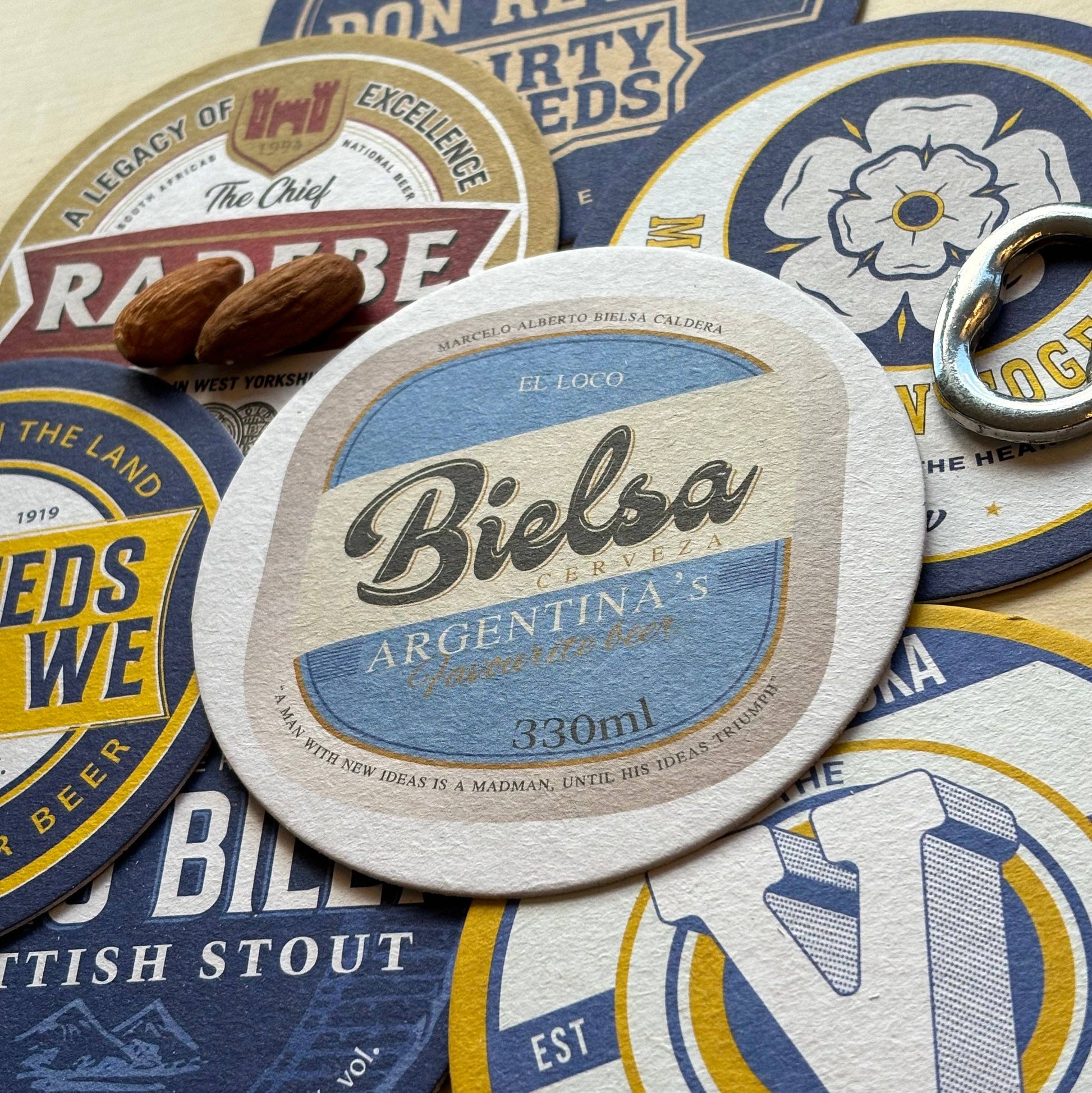 Leeds United Beer Mats (8-Pack)