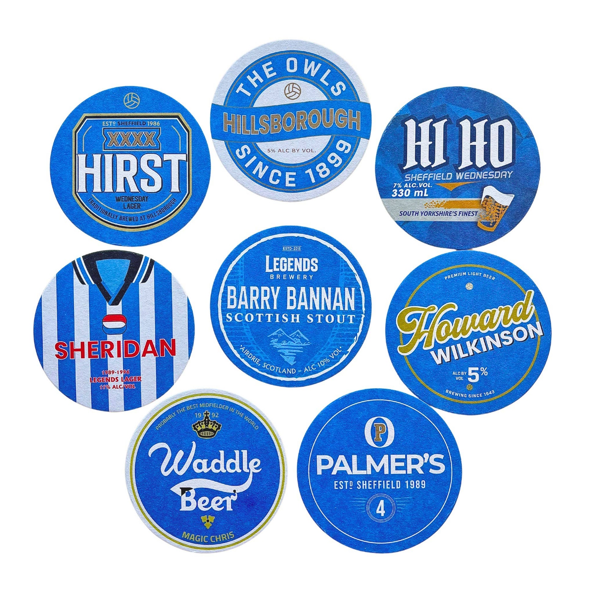 Sheffield Wednesday Beer Mats (8-Pack)