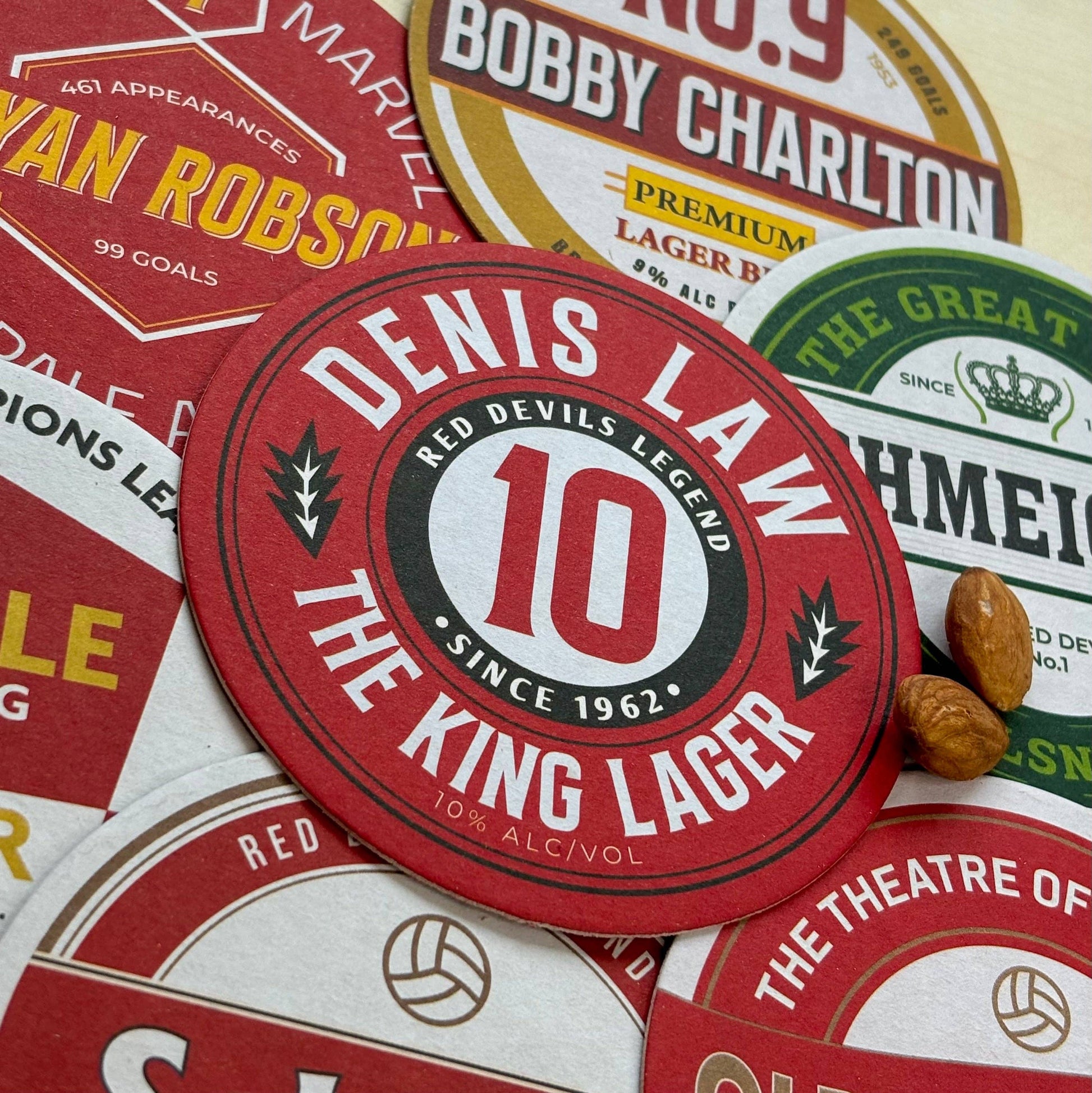 Manchester United Beer Mats (8-Pack)