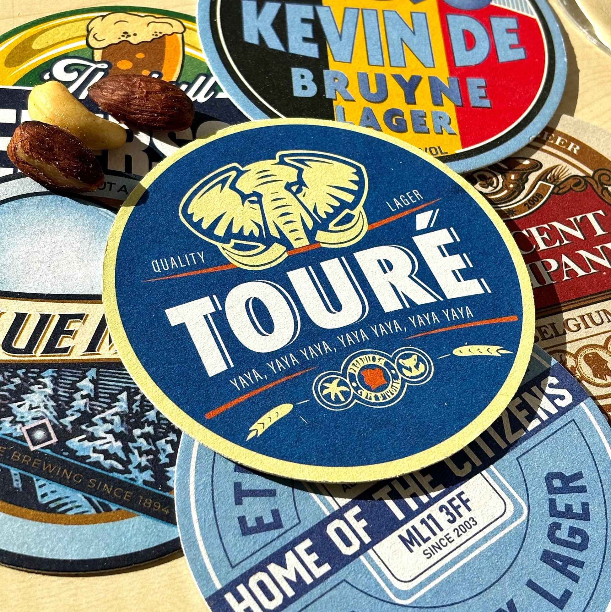 Manchester City Beer Mats (8-Pack)