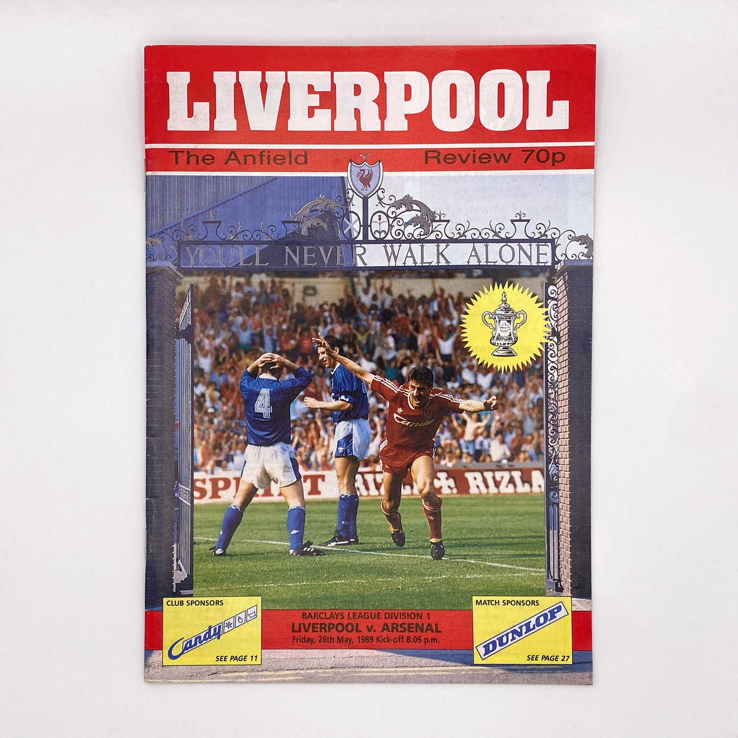 Liverpool vs Arsenal Programme (26 May, 1989)