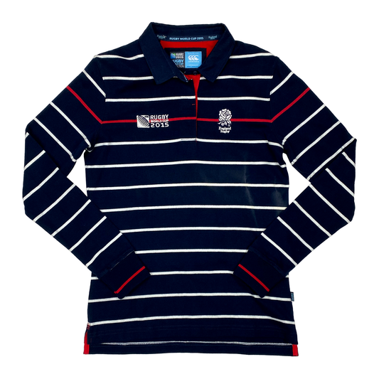 England Navy Long Sleeve Polo Shirt | Women's Small