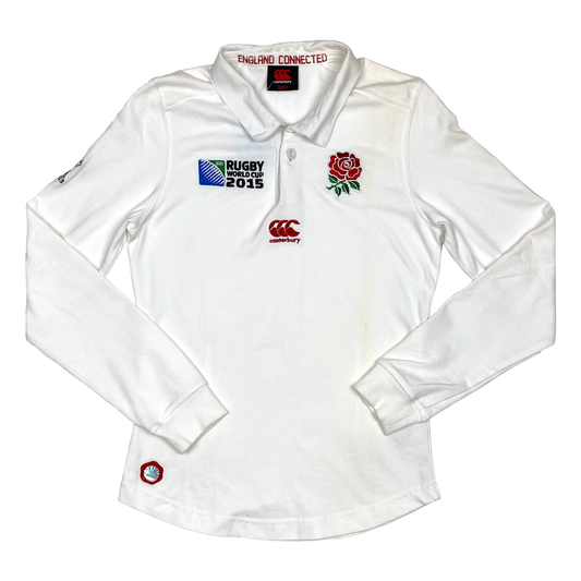 England White Long Sleeve Polo Shirt | Women's Small