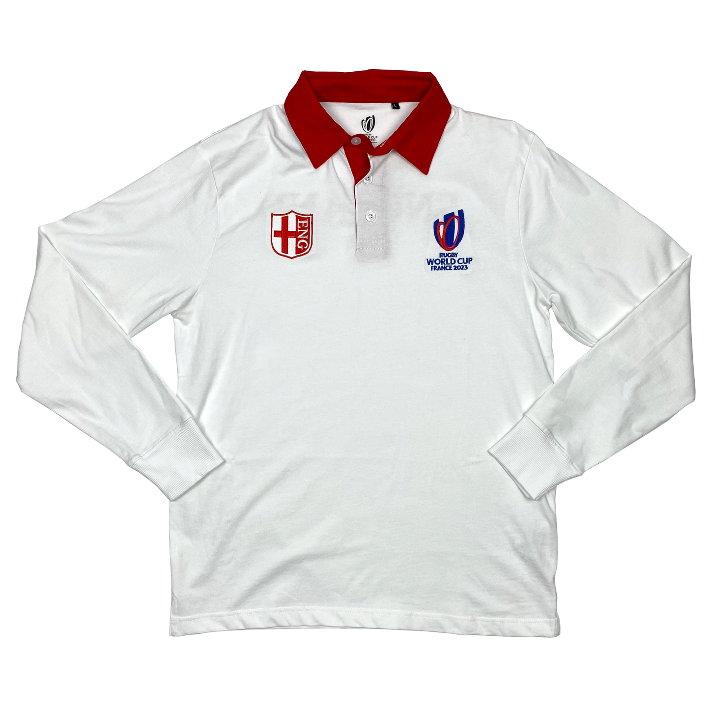 England 2023 Rugby World Cup Long Sleeve Polo | Large