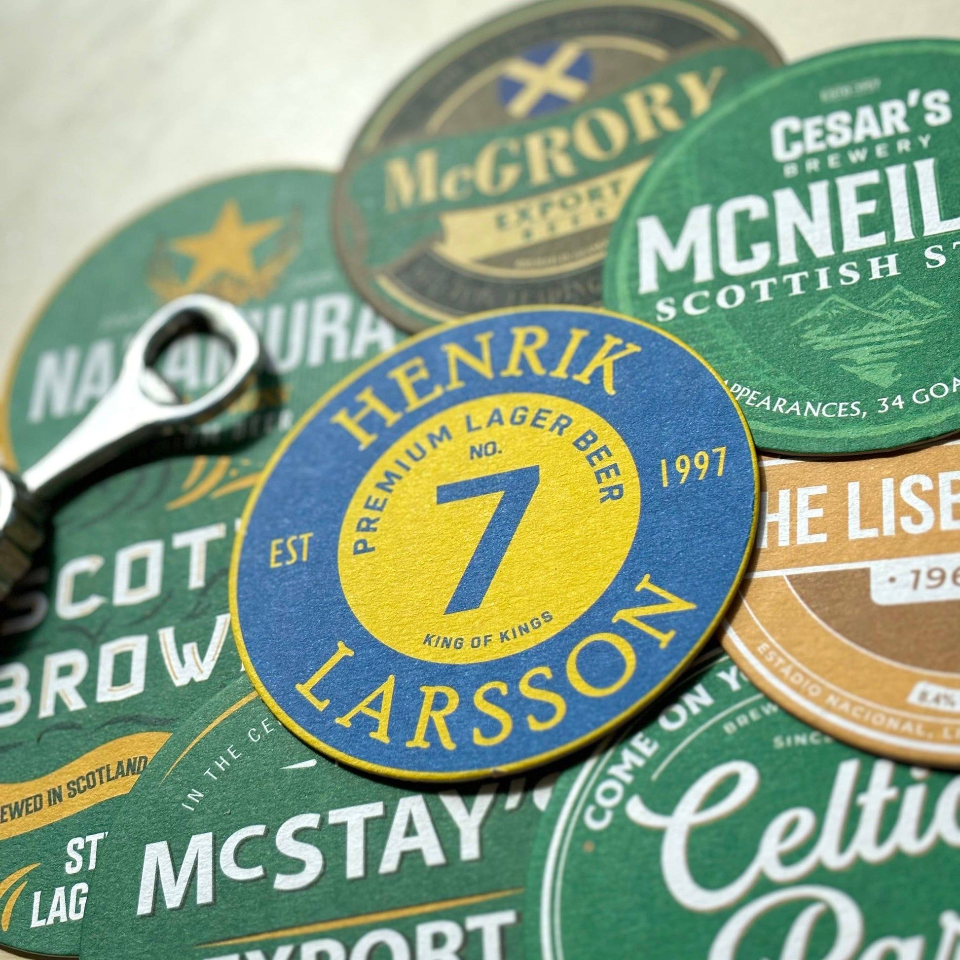 Celtic Beer Mats (8-Pack)