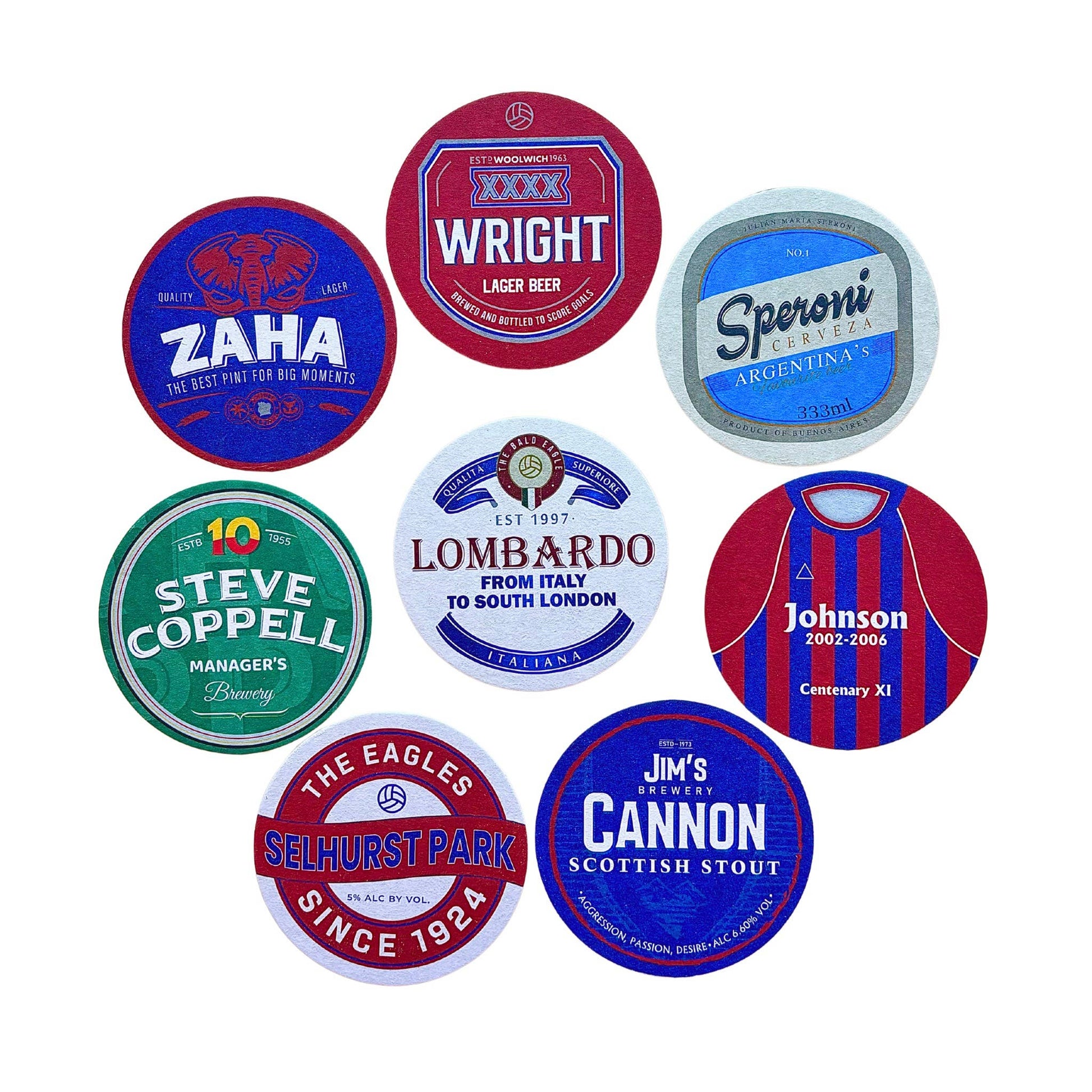 Crystal Palace Beer Mats (8-Pack)