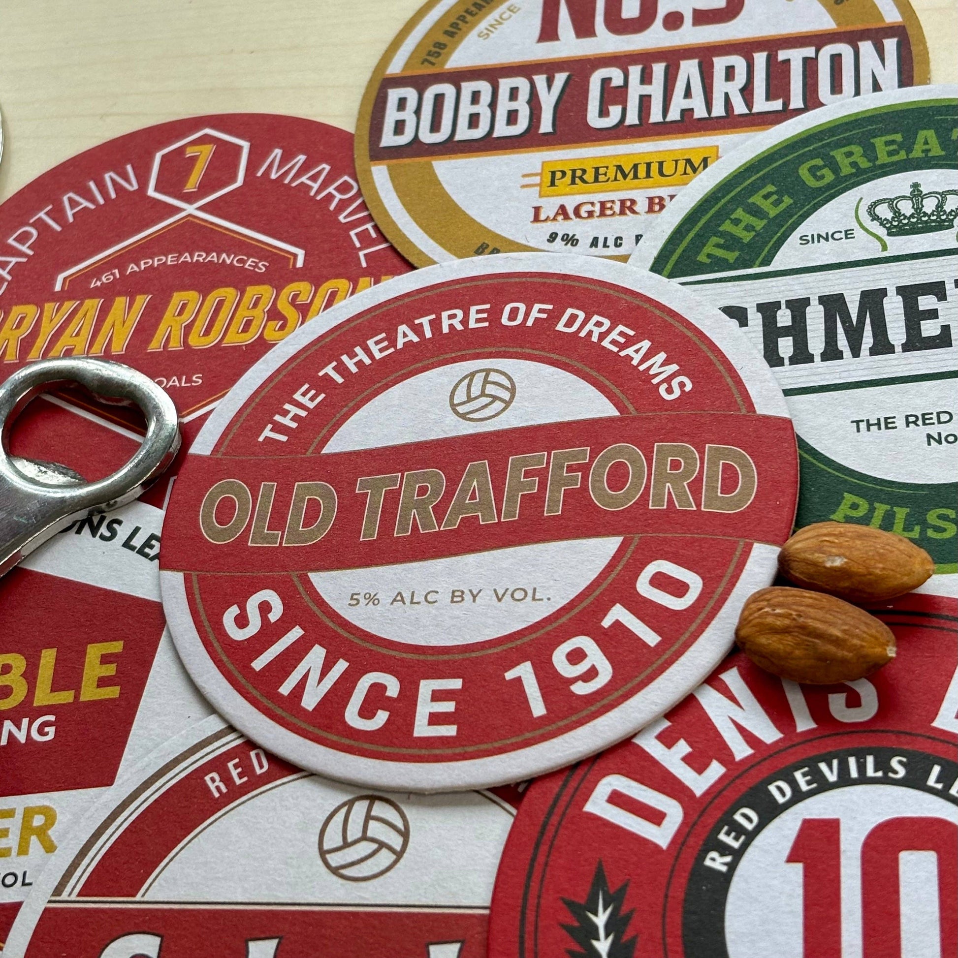 Manchester United Beer Mats (8-Pack)