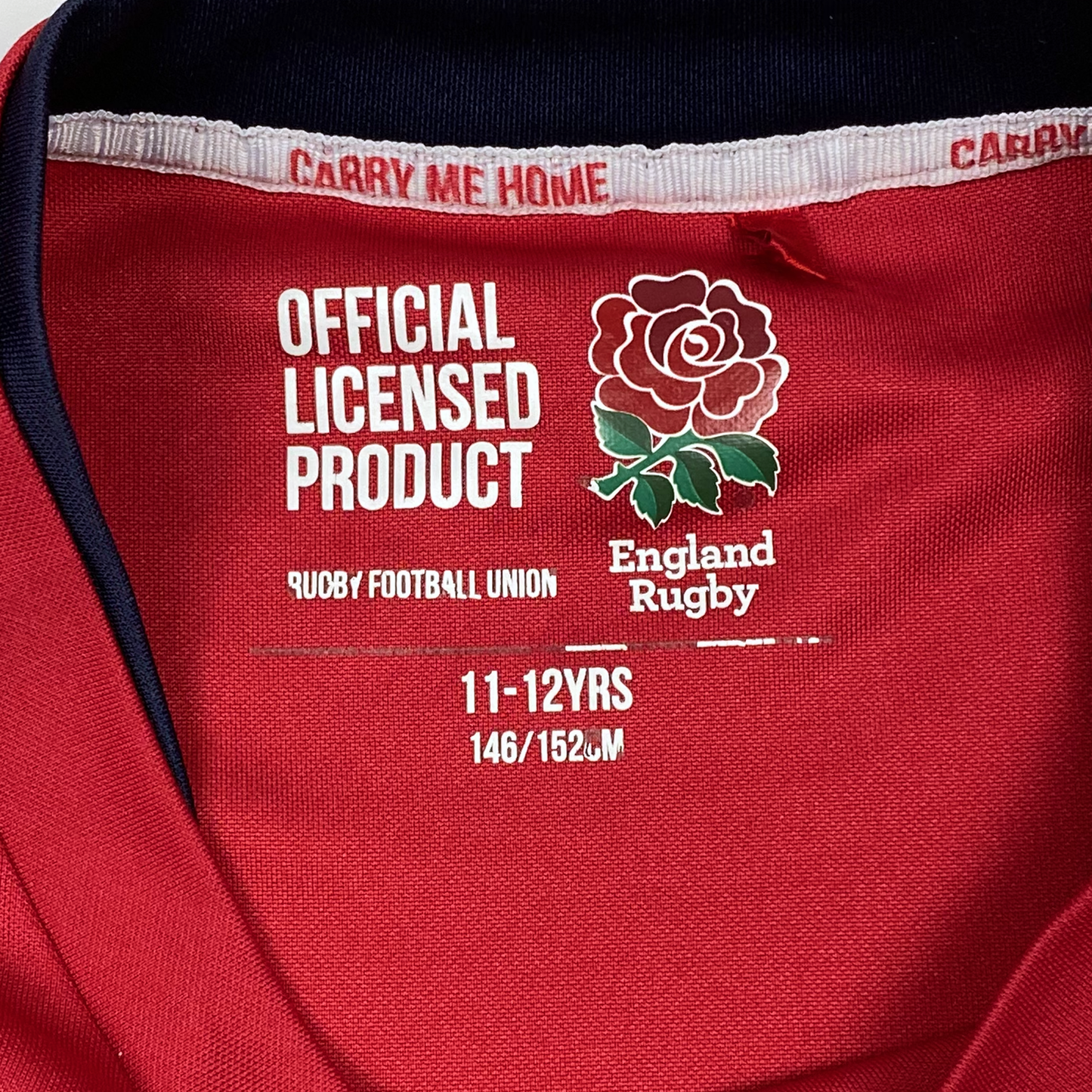 Red England Rugby Union Training Shirt | 11-12 Years