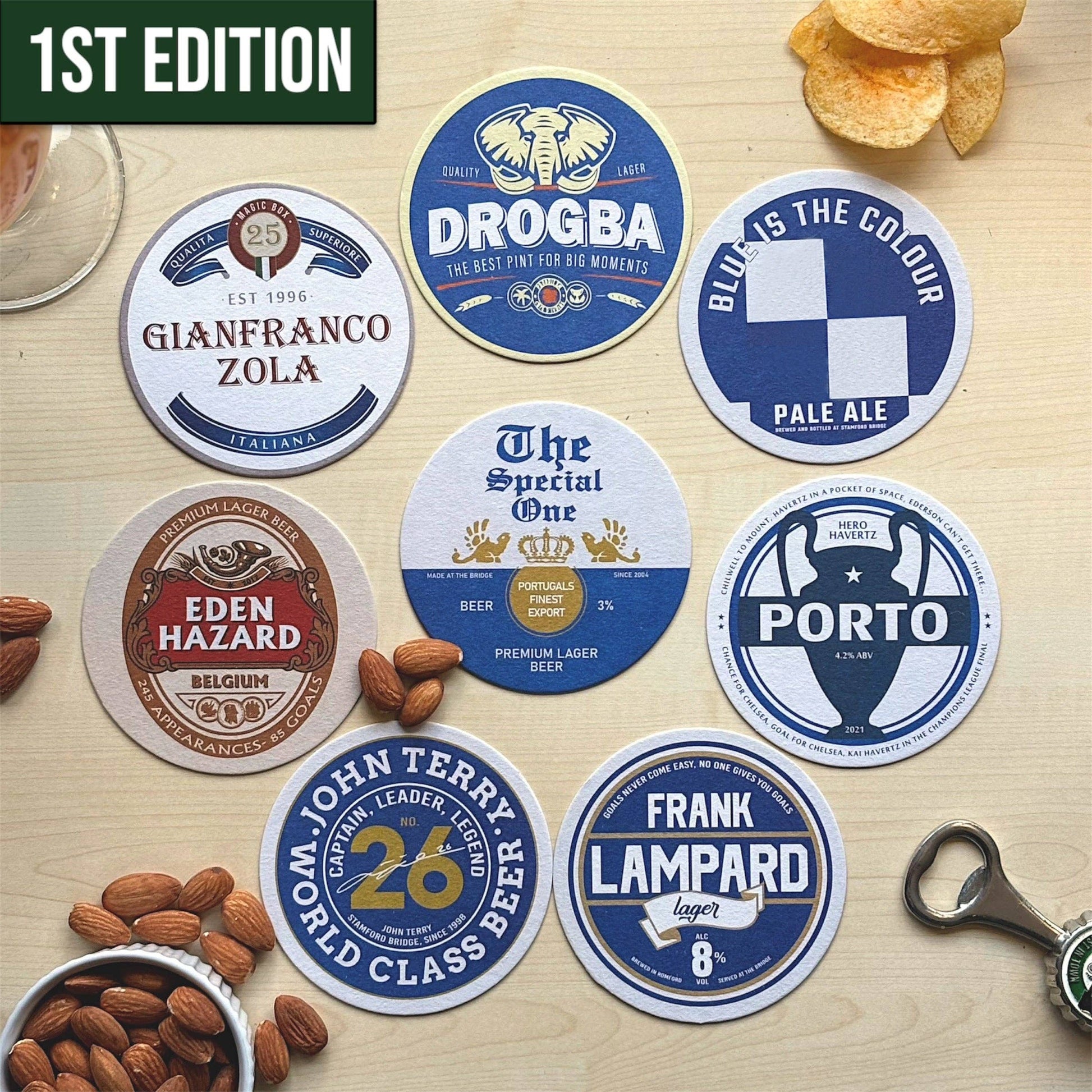 Chelsea Beer Mats (8-Pack)