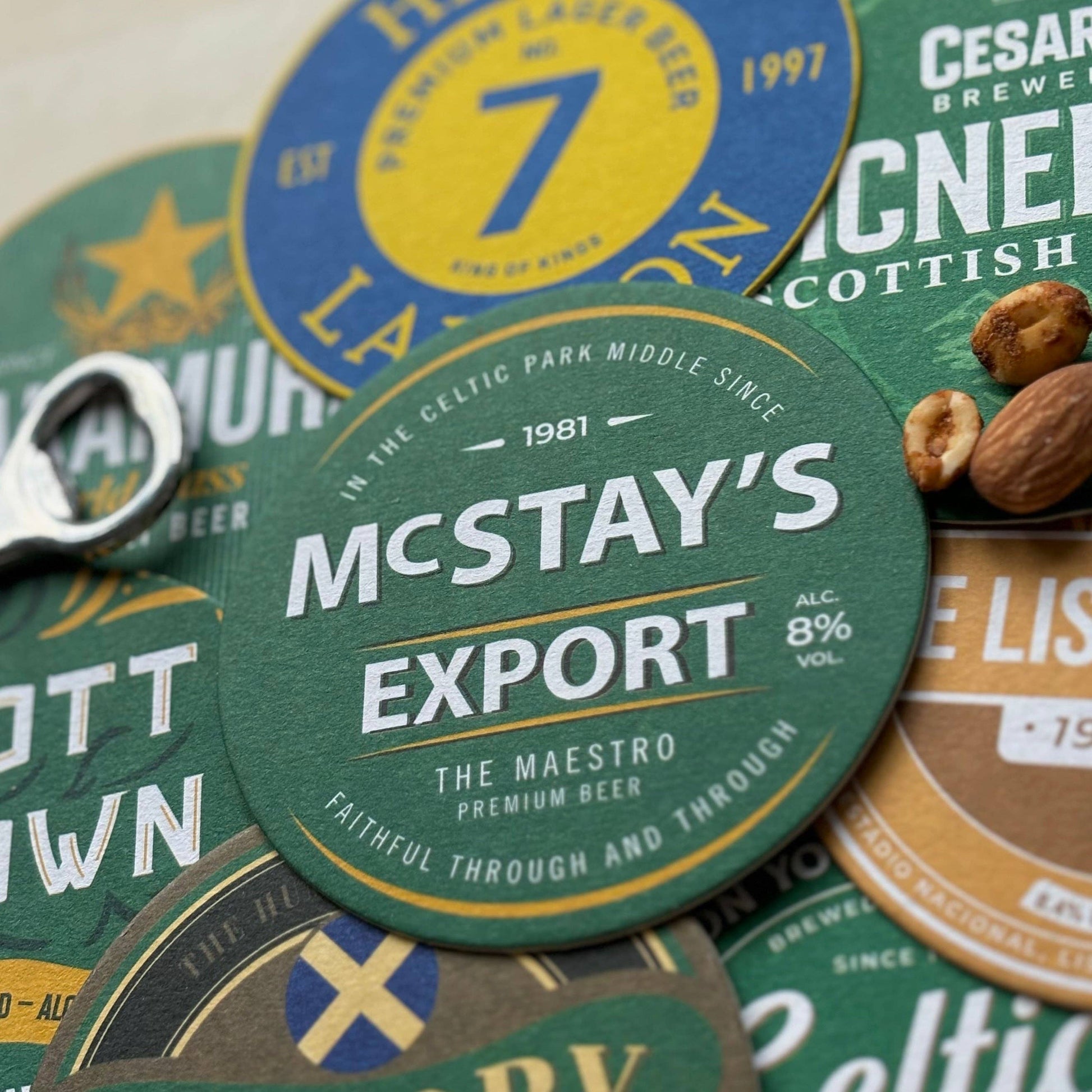 Celtic Beer Mats (8-Pack)