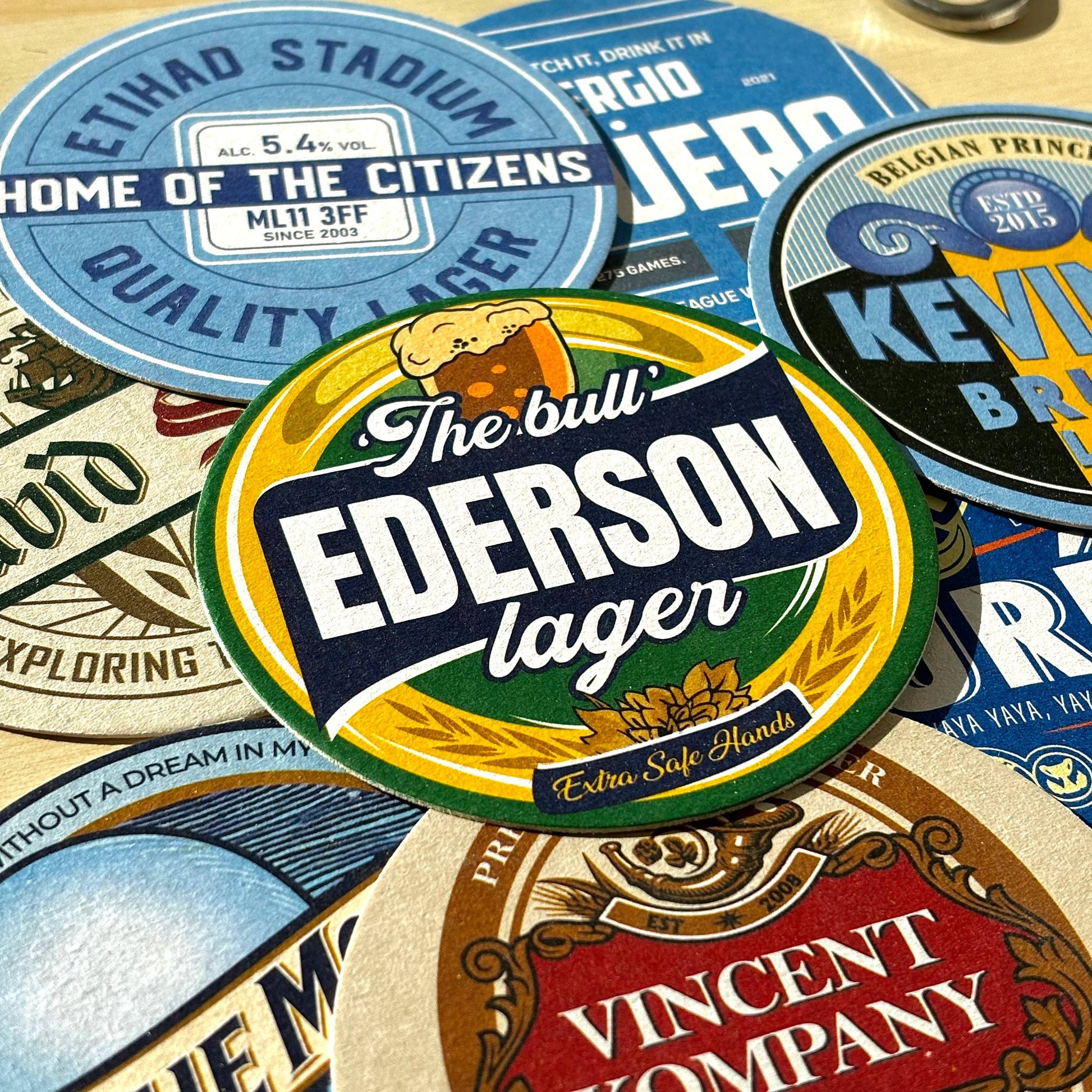Manchester City Beer Mats (8-Pack)