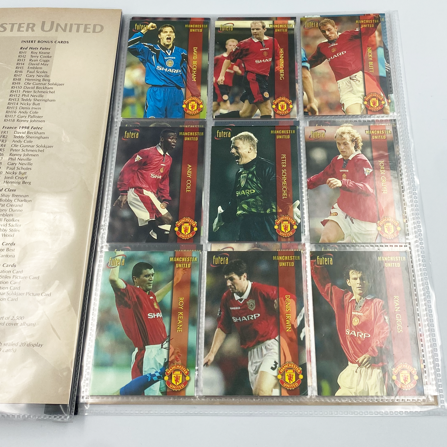 Manchester United 1998 Futera Fans' Selection Collector Card Album | Complete Set (Missing Special Editions)