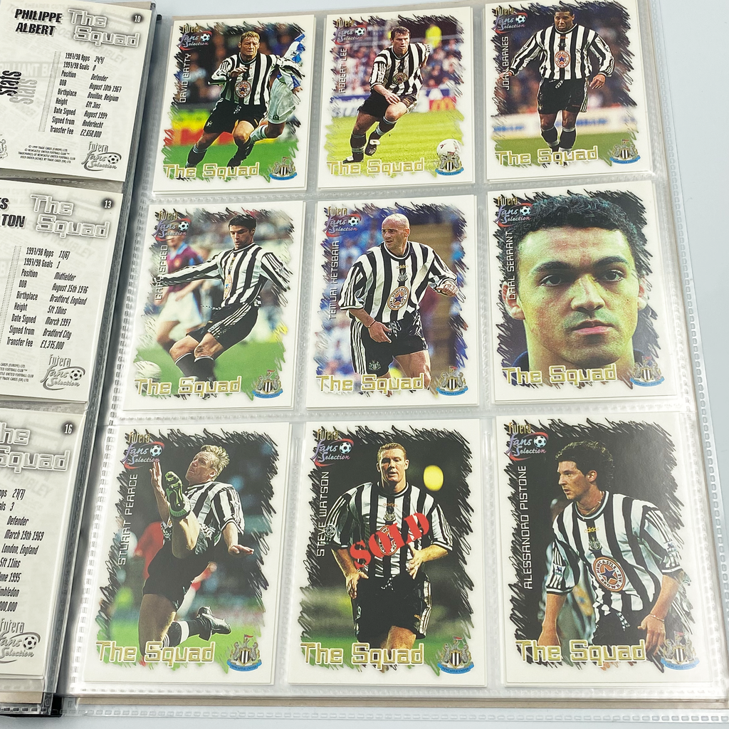 Newcastle United 1999 Futera Fans' Selection Collector Card Album | Complete Set (Missing Special Editions)