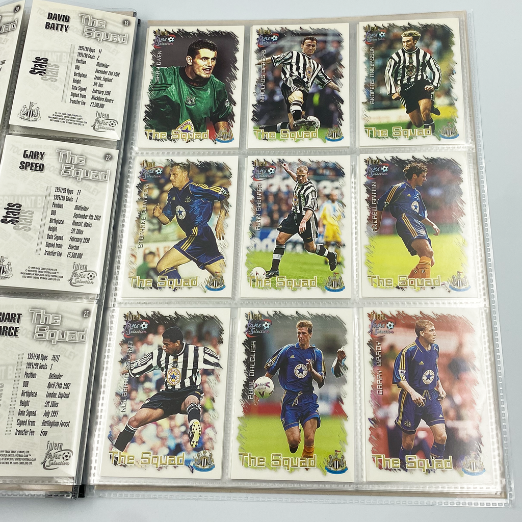 Newcastle United 1999 Futera Fans' Selection Collector Card Album | Complete Set (Missing Special Editions)