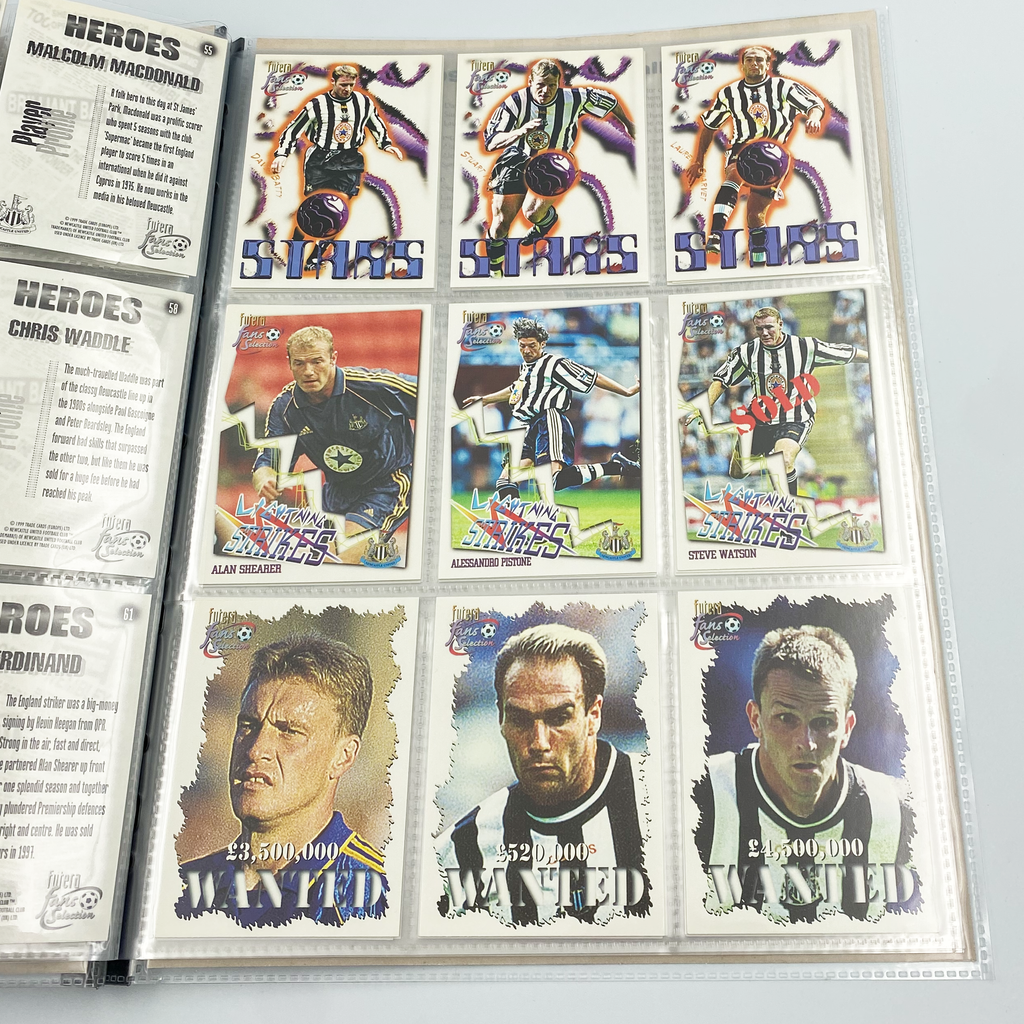 Newcastle United 1999 Futera Fans' Selection Collector Card Album | Complete Set (Missing Special Editions)