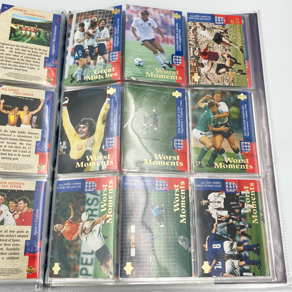 England 1998 Upper Deck Collector's Album | Complete Football Card Collection (Excluding Chase Cards)