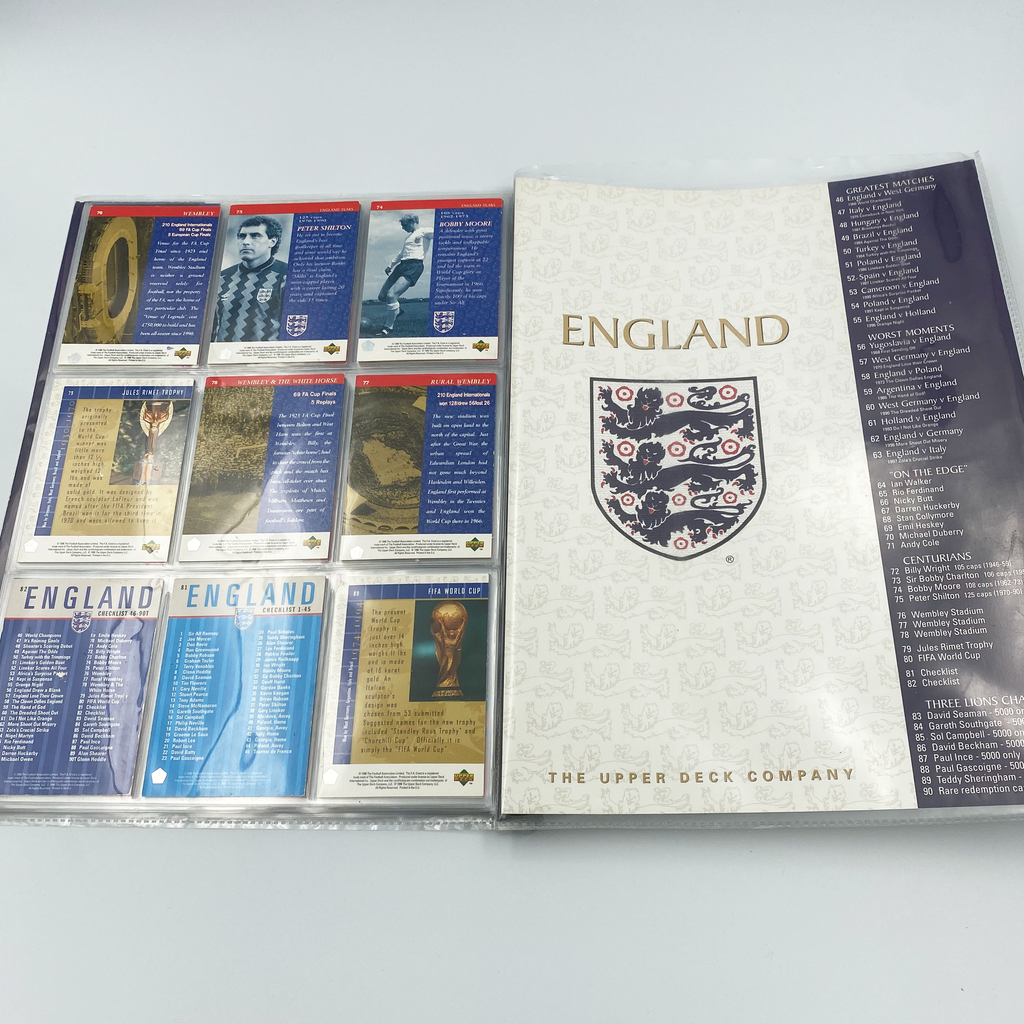 England 1998 Upper Deck Collector's Album | Complete Football Card Collection (Excluding Chase Cards)