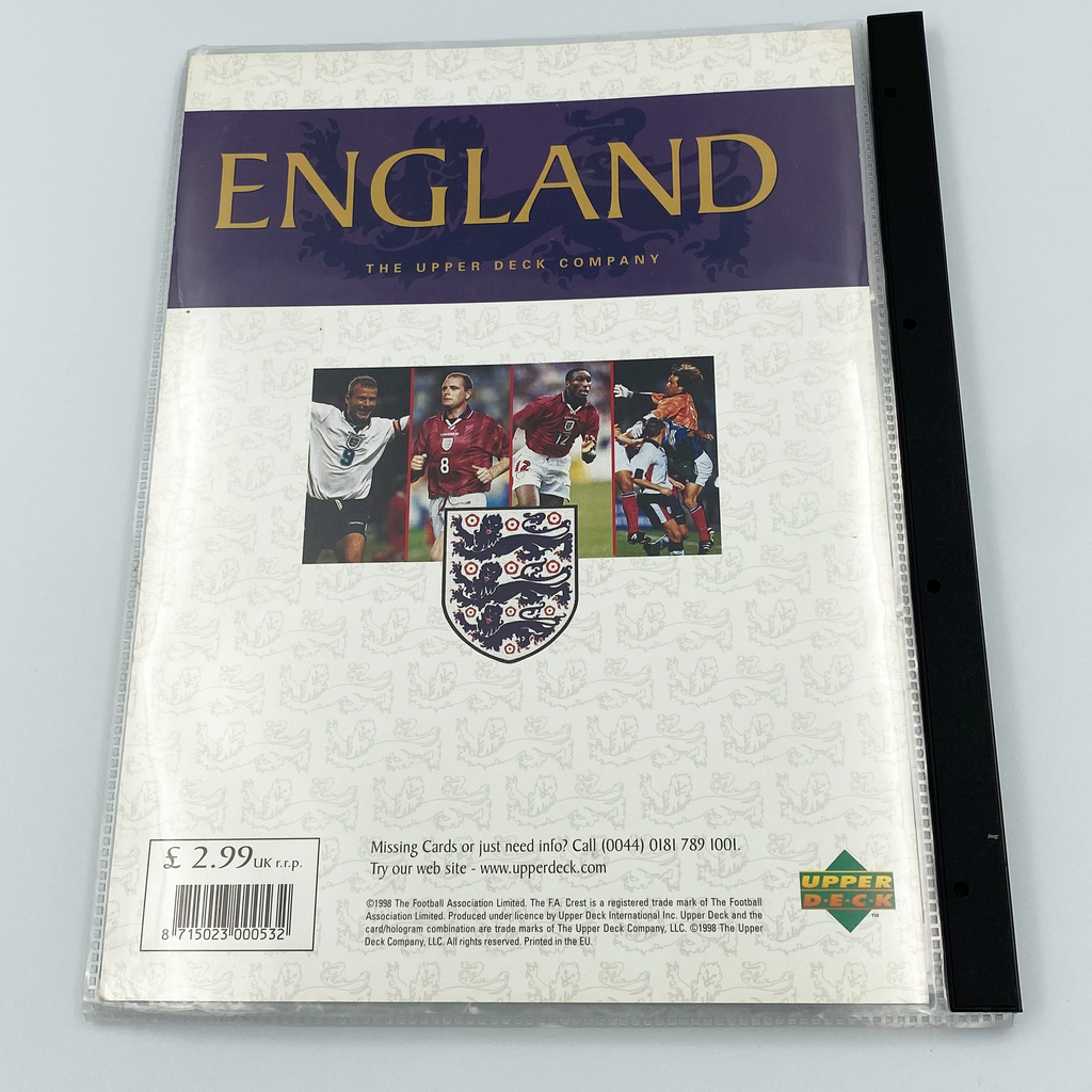 England 1998 Upper Deck Collector's Album | Complete Football Card Collection (Excluding Chase Cards)