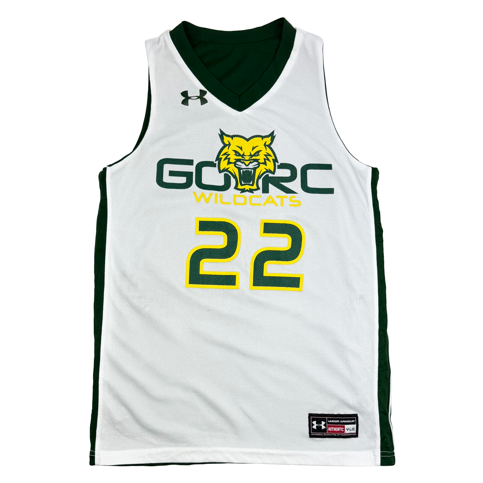 GORC Wildcats Reversible Green/White Under Armour Basketball Vest | 14-15 Years