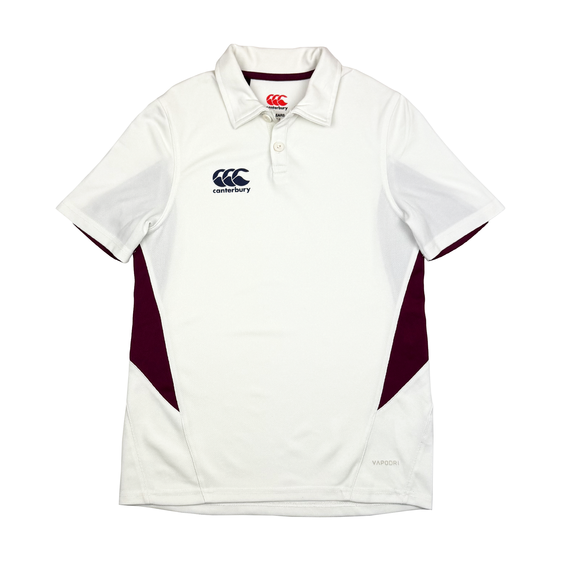 Canterbury White Cricket Polo Shirt | 11-12 Years
