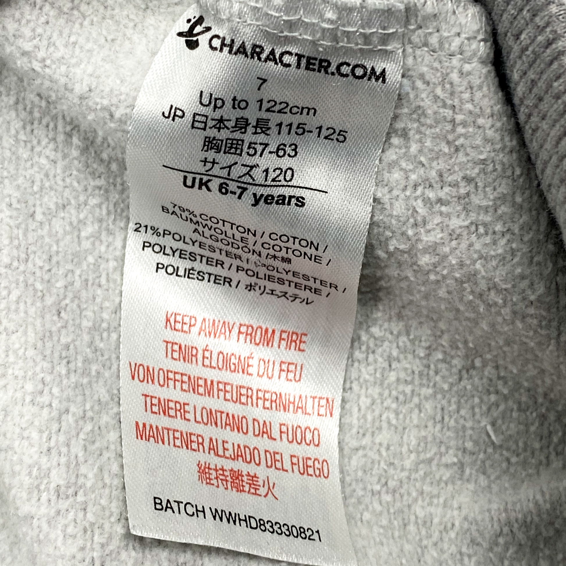 WWE Badge Hoodie Grey | 6-7 Years