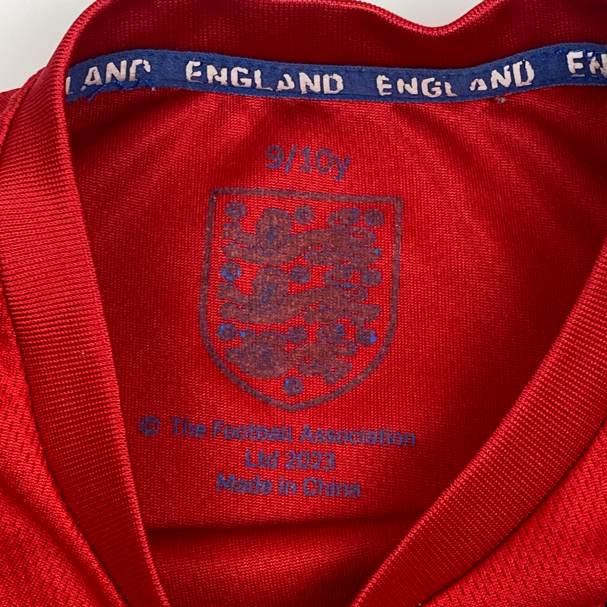 England Red Fan Shirt | 9-10 Years