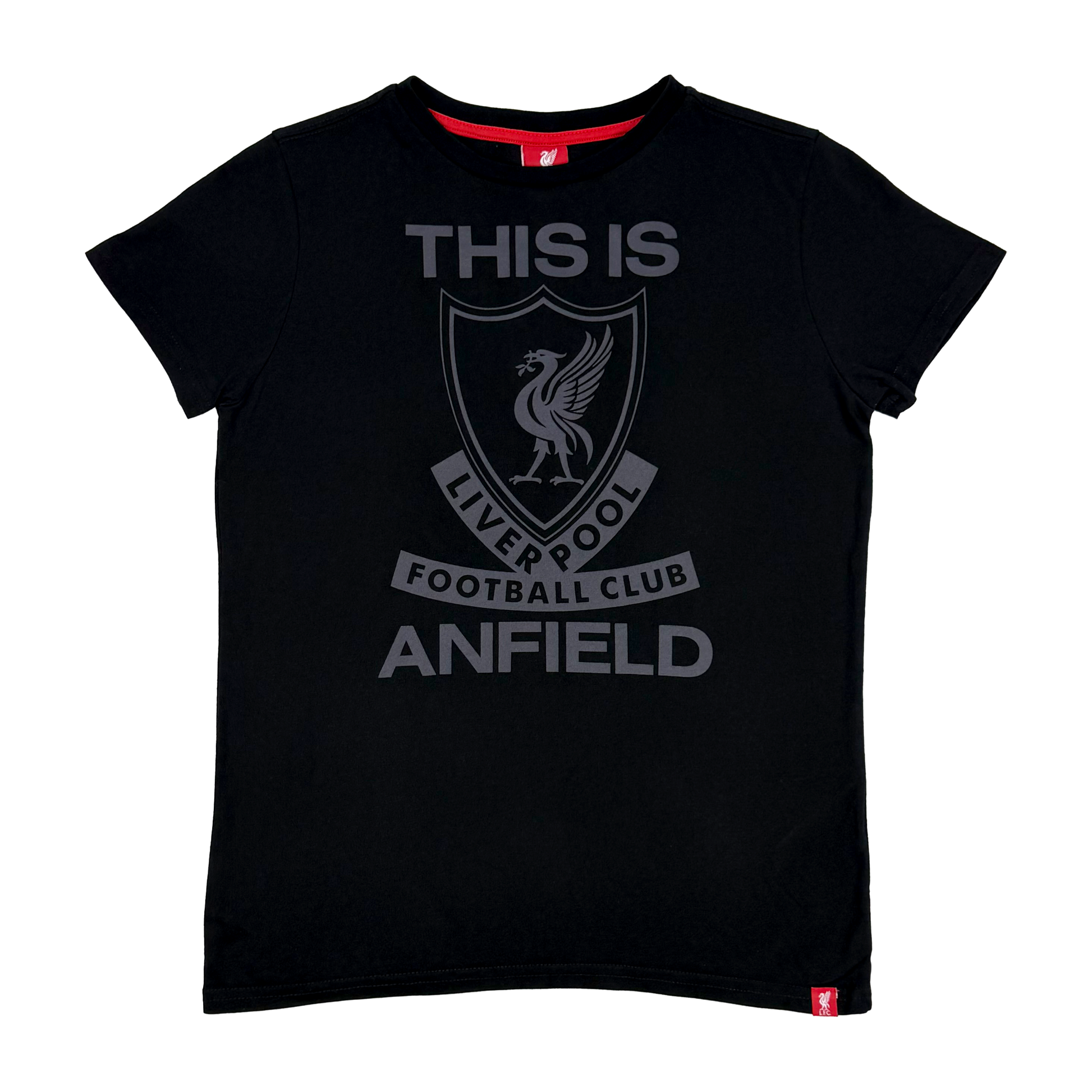 Liverpool Black ‘This is Anfield’ T-Shirt | 11-12 Years