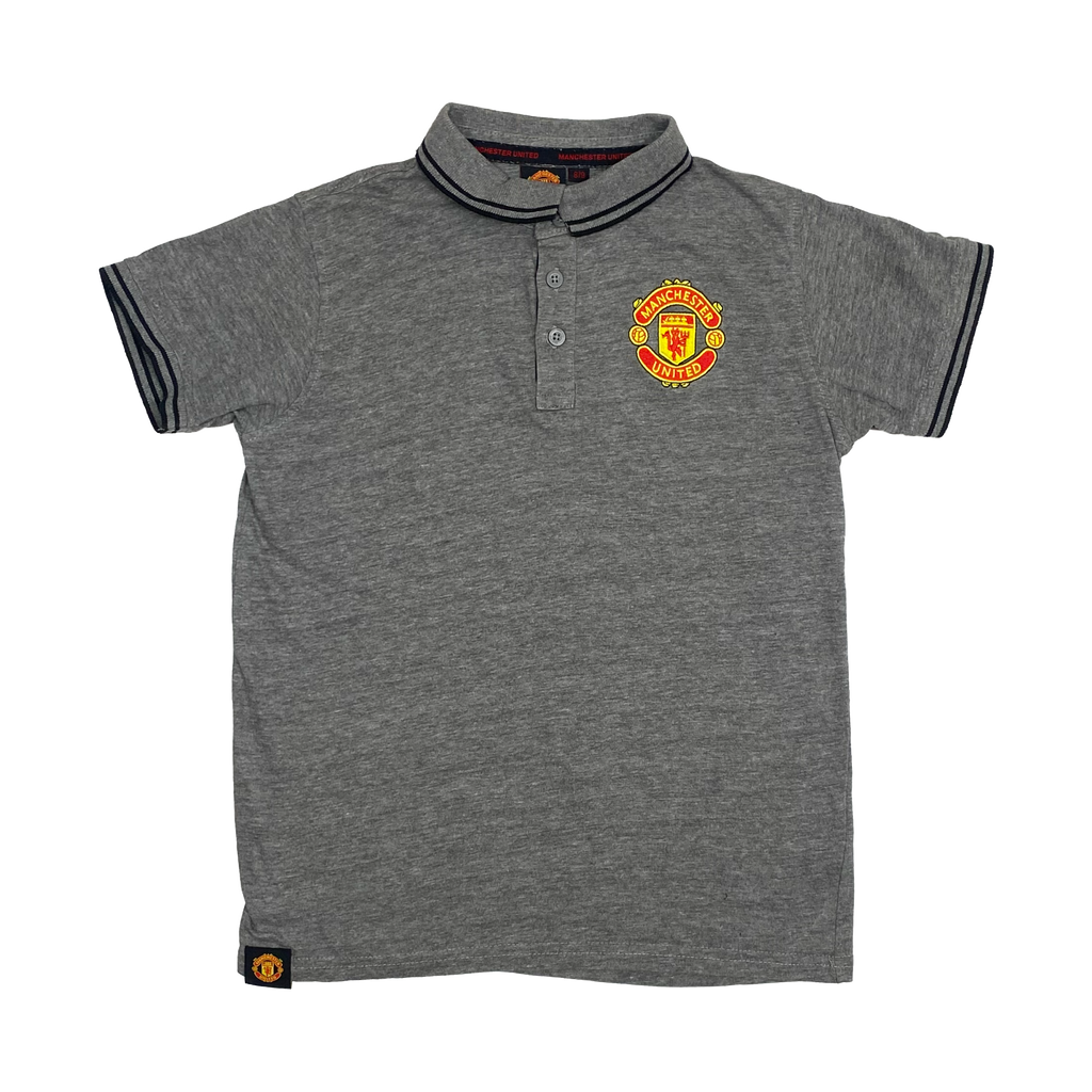 Manchester United Grey Polo Shirt | 8-9 Years