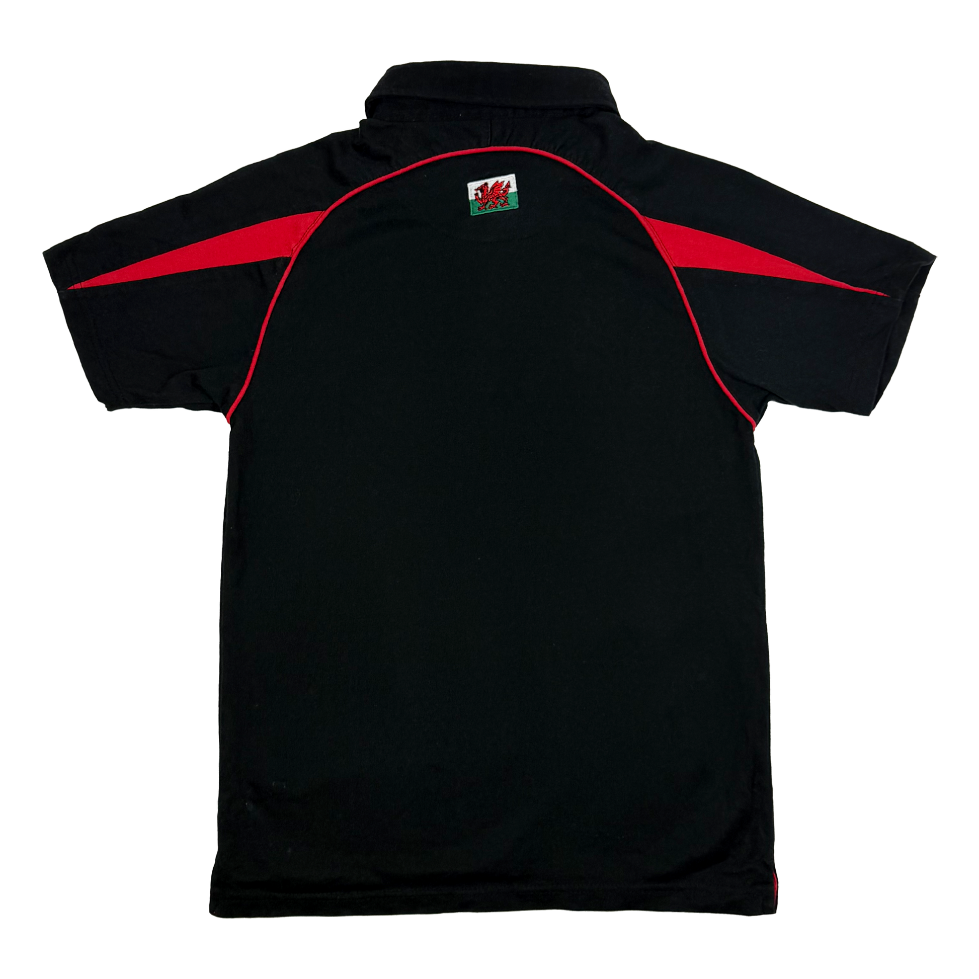 Wales Rugby Union Black Polo Shirt | 14-15 Years