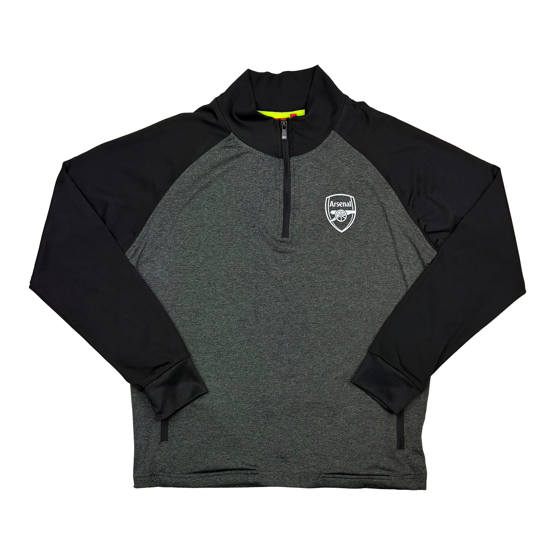 Arsenal Grey and Black Quarter-Zip Drill Top | 10-11 Years