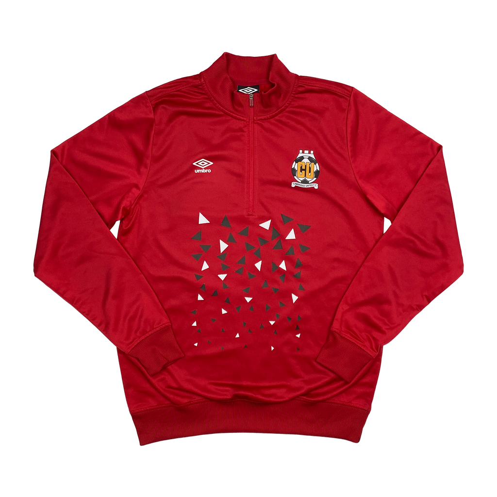 Cambridge United Quarter-Zip Drill Top Red | 14-15 Years