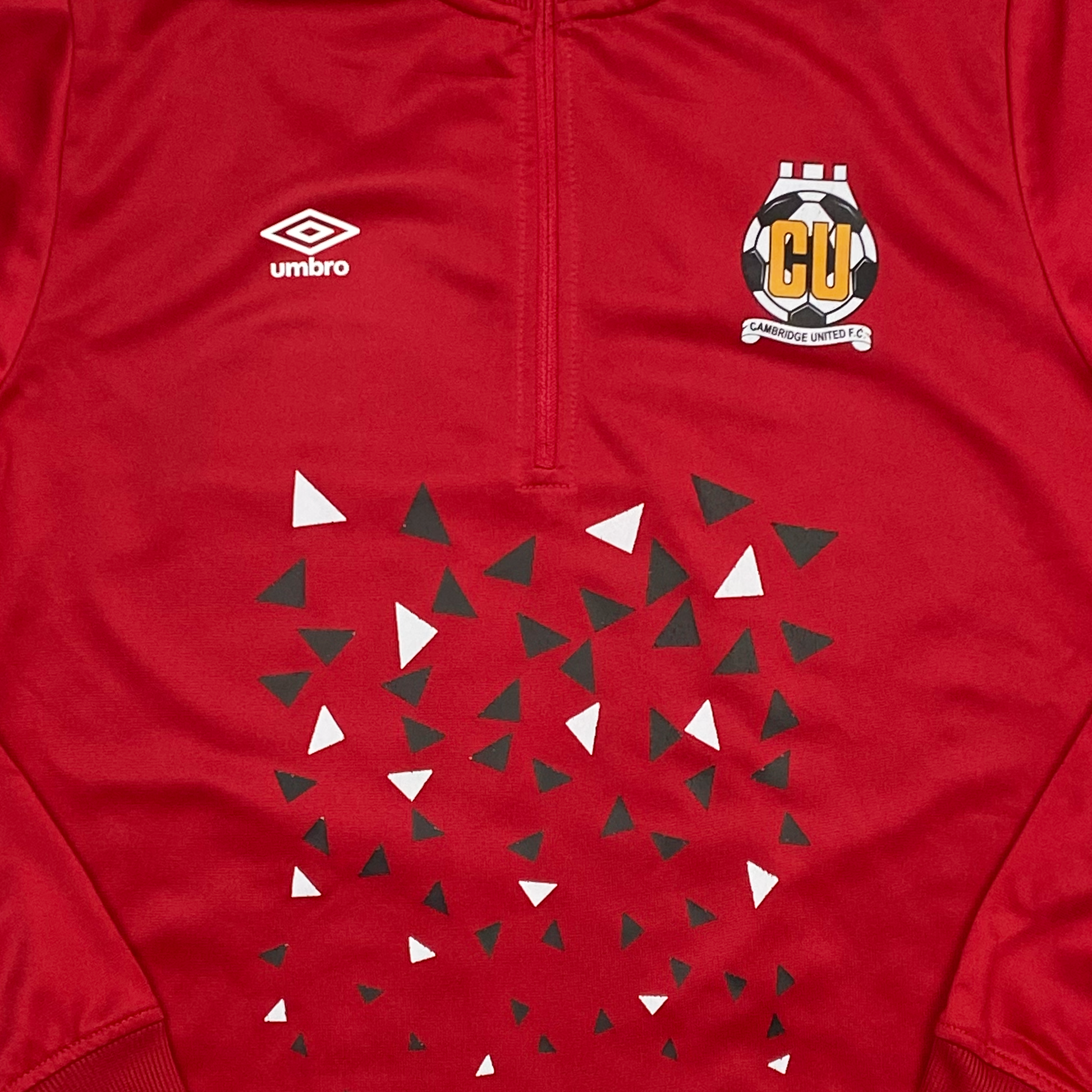 Cambridge United Quarter-Zip Drill Top Red | 14-15 Years