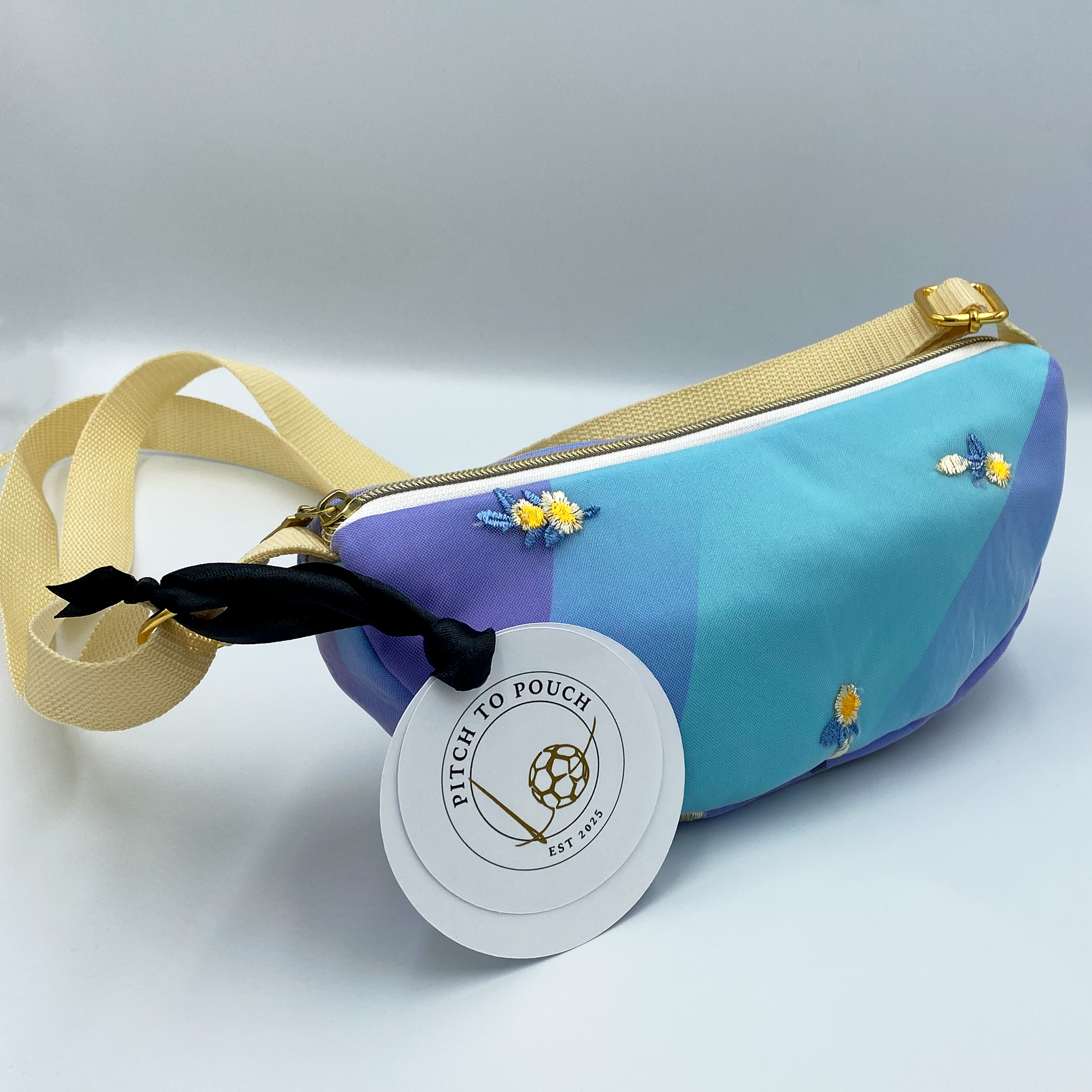 Arsenal Lilac Embroidered Crossbody Bag