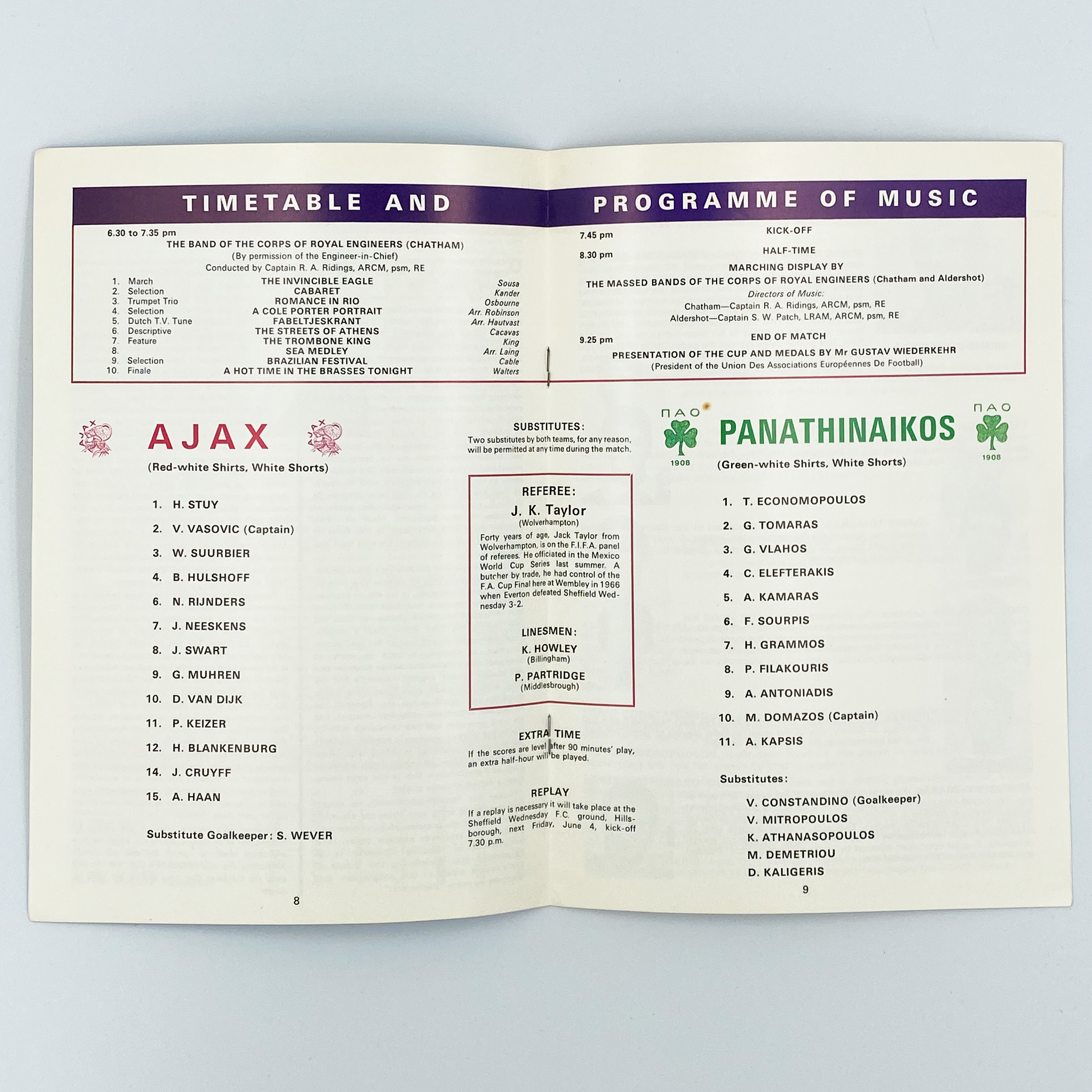 1971 European Cup Final Programme (2 June, 1971)