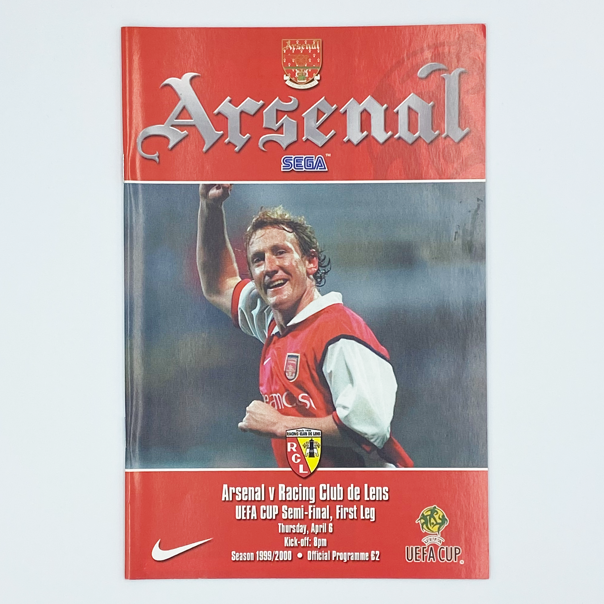 Arsenal vs RC Lens UEFA Cup Semi-Final 1st Leg Programme (6 April, 2000)