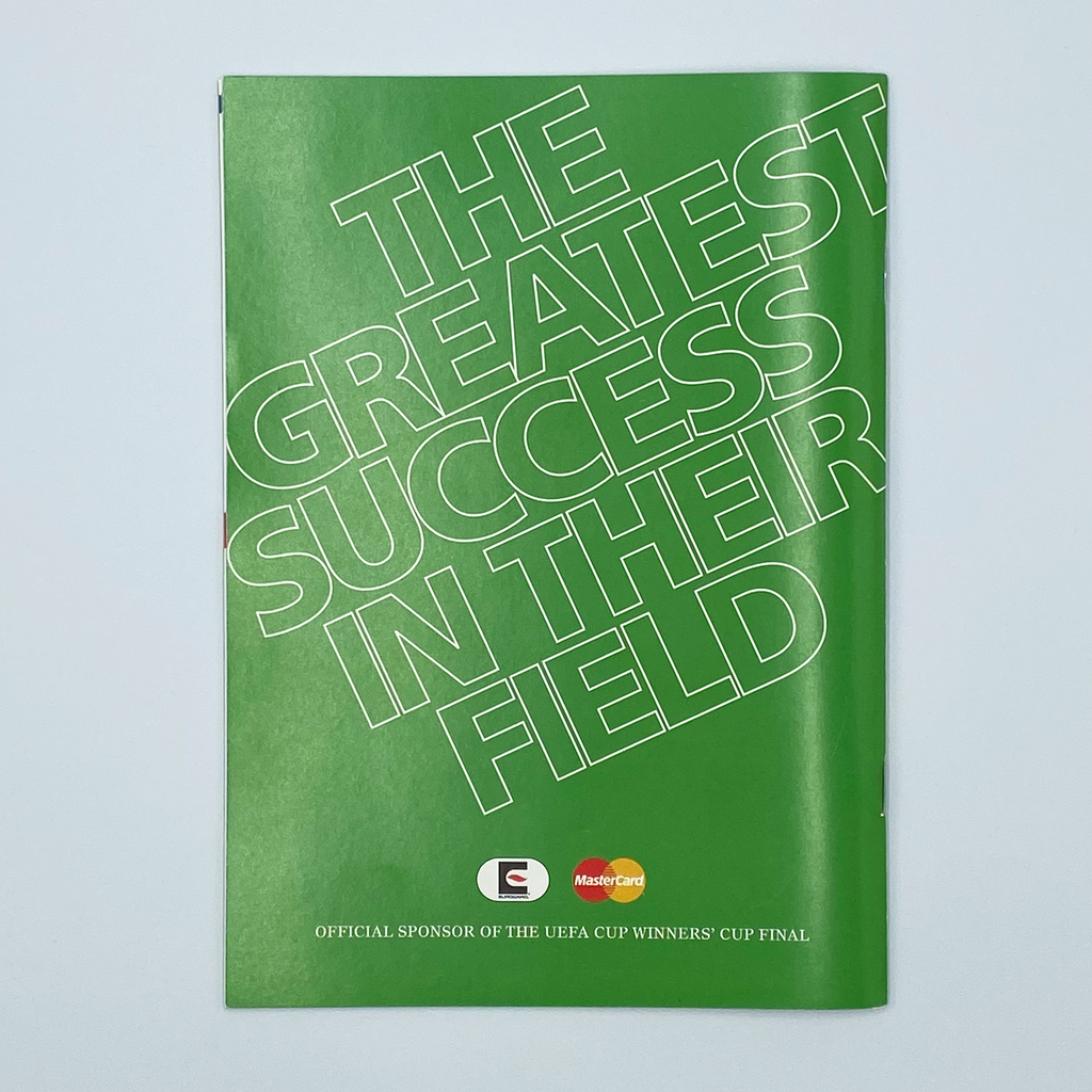 1995 UEFA Cup Winners' Cup Final Programme (10 May, 1995)