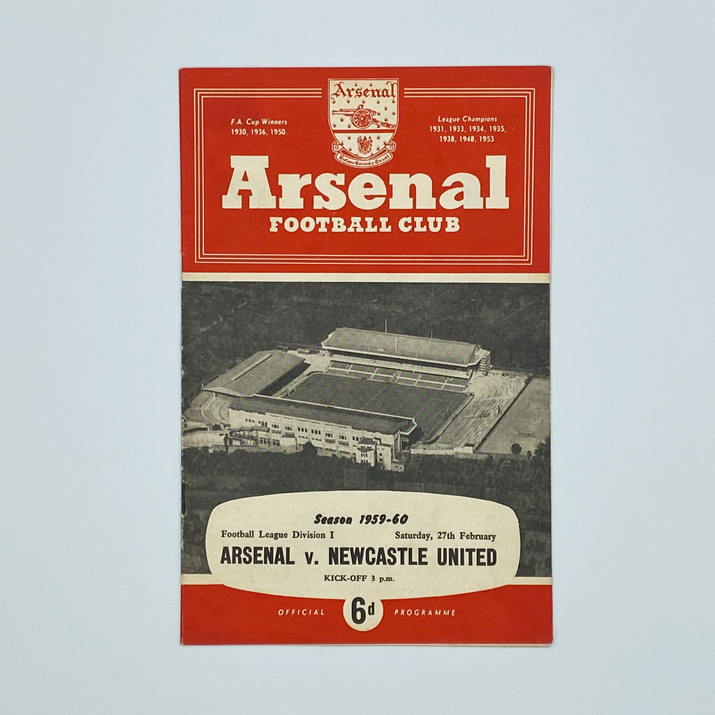 Arsenal vs Newcastle United Programme (27 February, 1960)