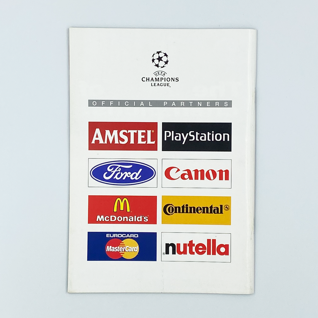 Arsenal vs RC Lens Programme (25 November, 1998)