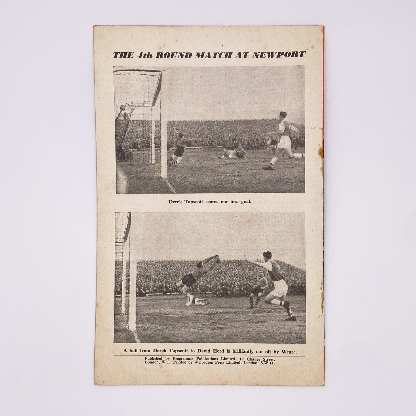 Preston North End vs Arsenal Programme (19 February, 1957)