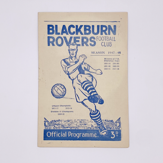 Blackburn Rovers vs West Ham United Programme (10 January, 1948)