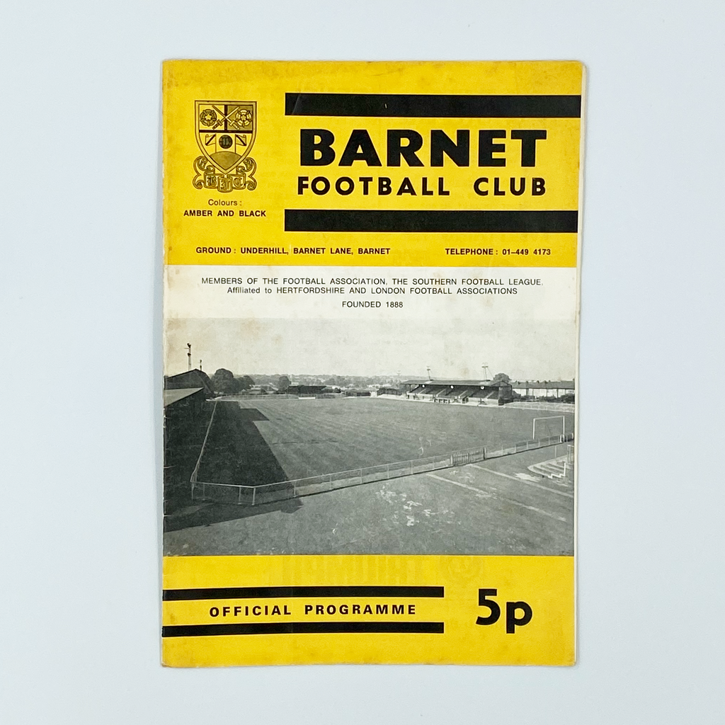 Barnet vs King's Lynn Town Programme (26 August, 1974)