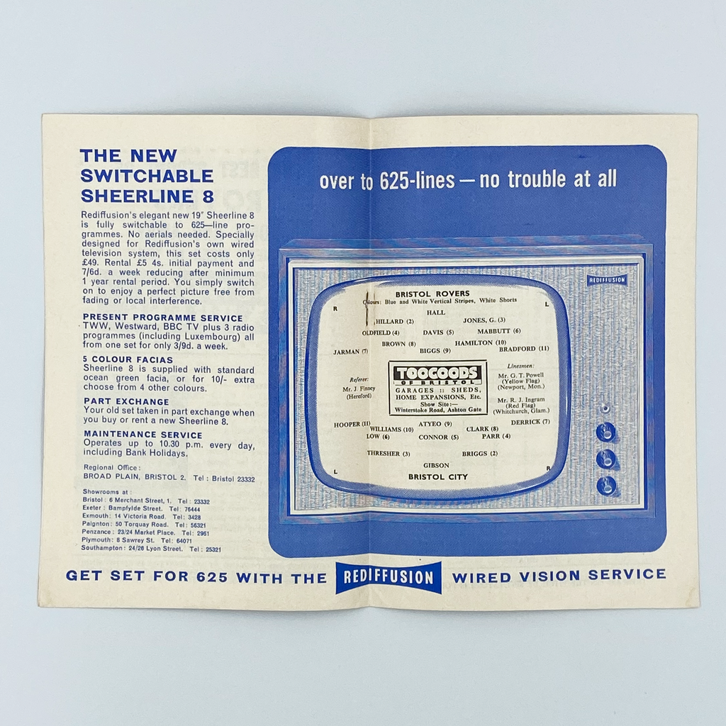 Bristol Rovers vs Bristol City Programme (14 December, 1963)