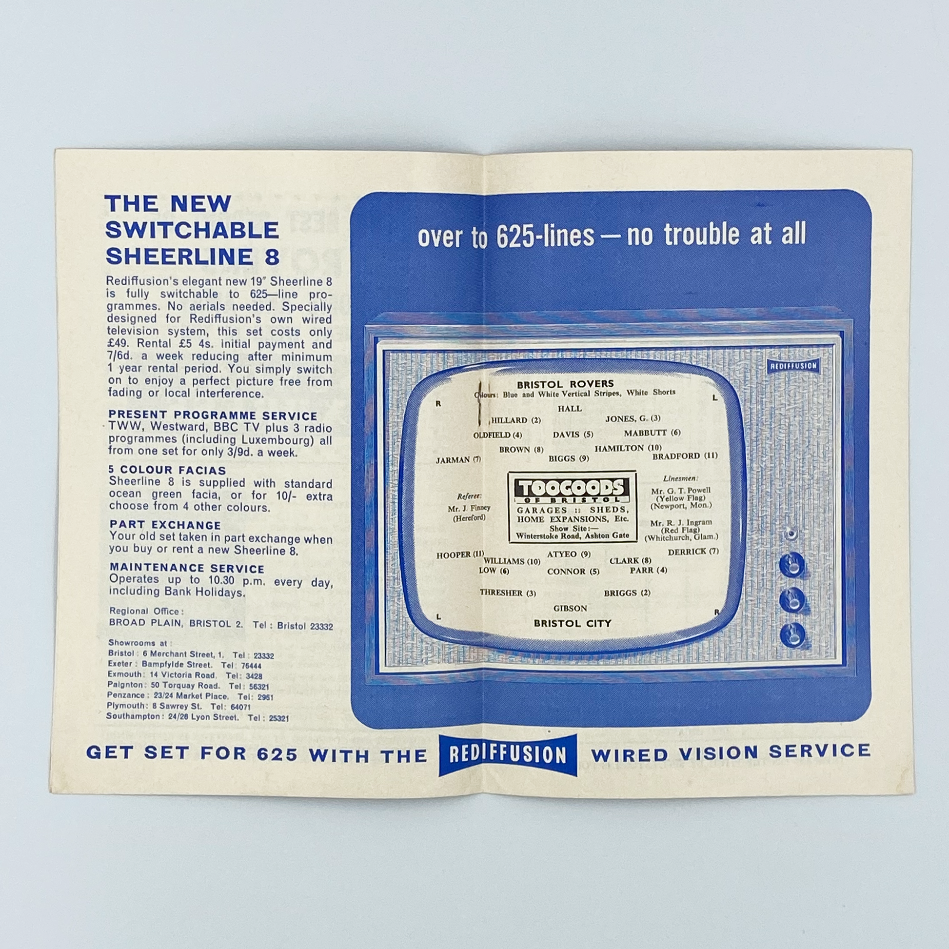 Bristol Rovers vs Bristol City Programme (14 December, 1963)