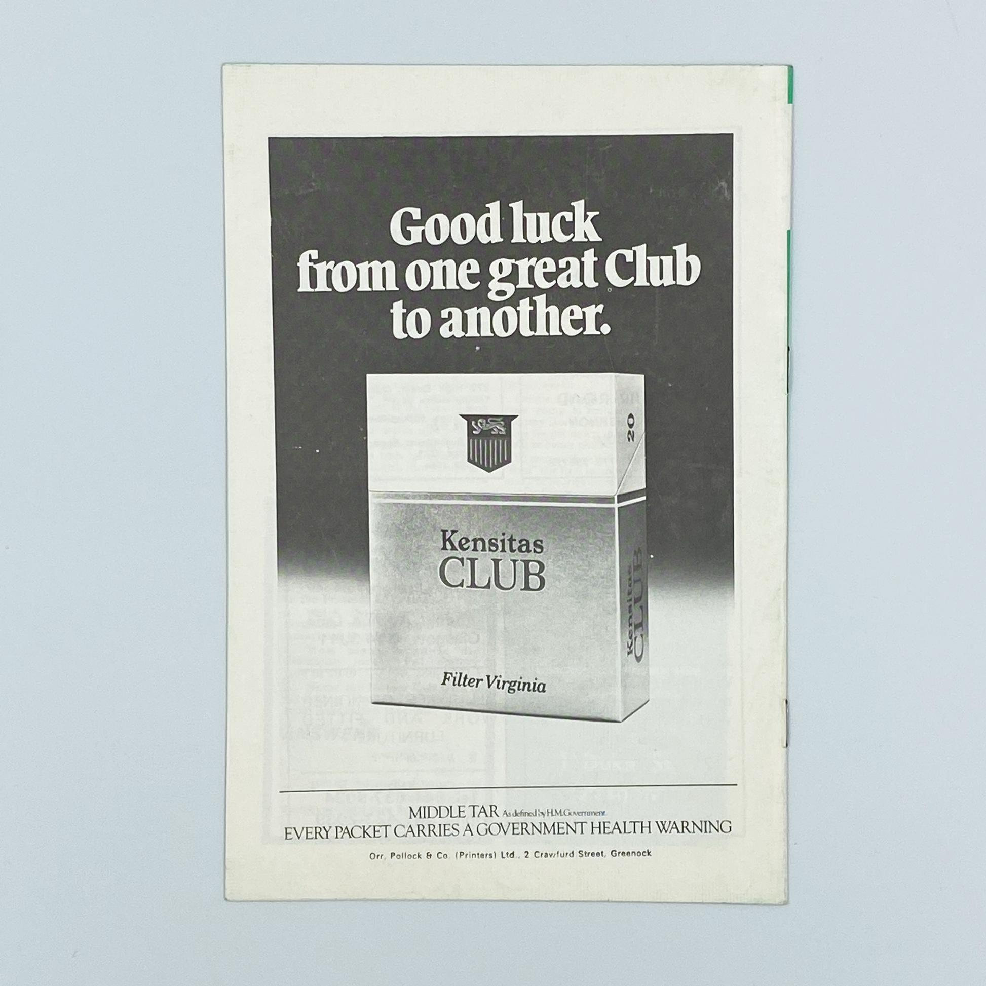 Celtic vs Rangers Programme (3 January, 1977)