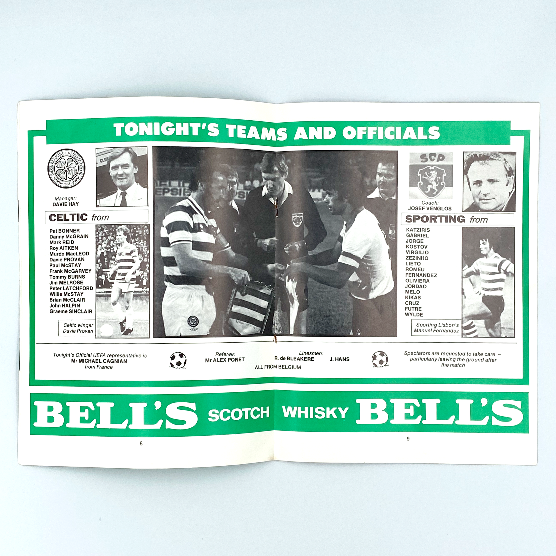 Celtic vs Sporting CP Programme (2 November, 1983)