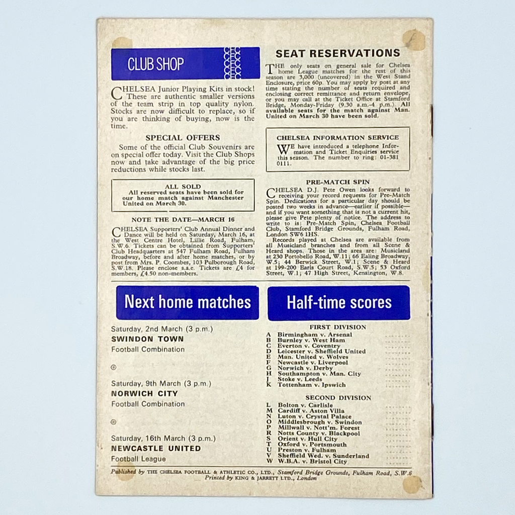 Chelsea vs Queens Park Rangers (23 February, 1974)