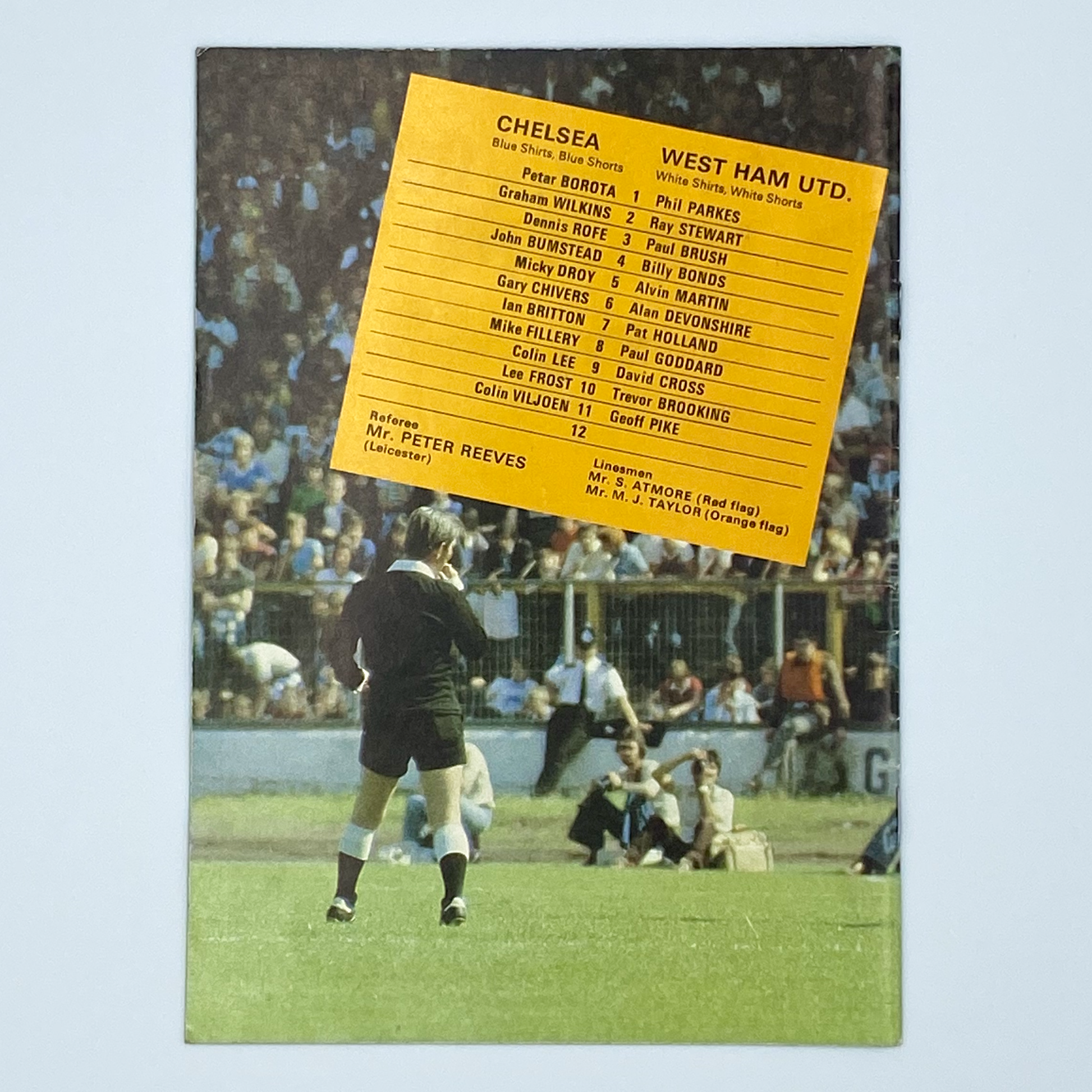 Chelsea vs West Ham United Programme (6 September, 1980)