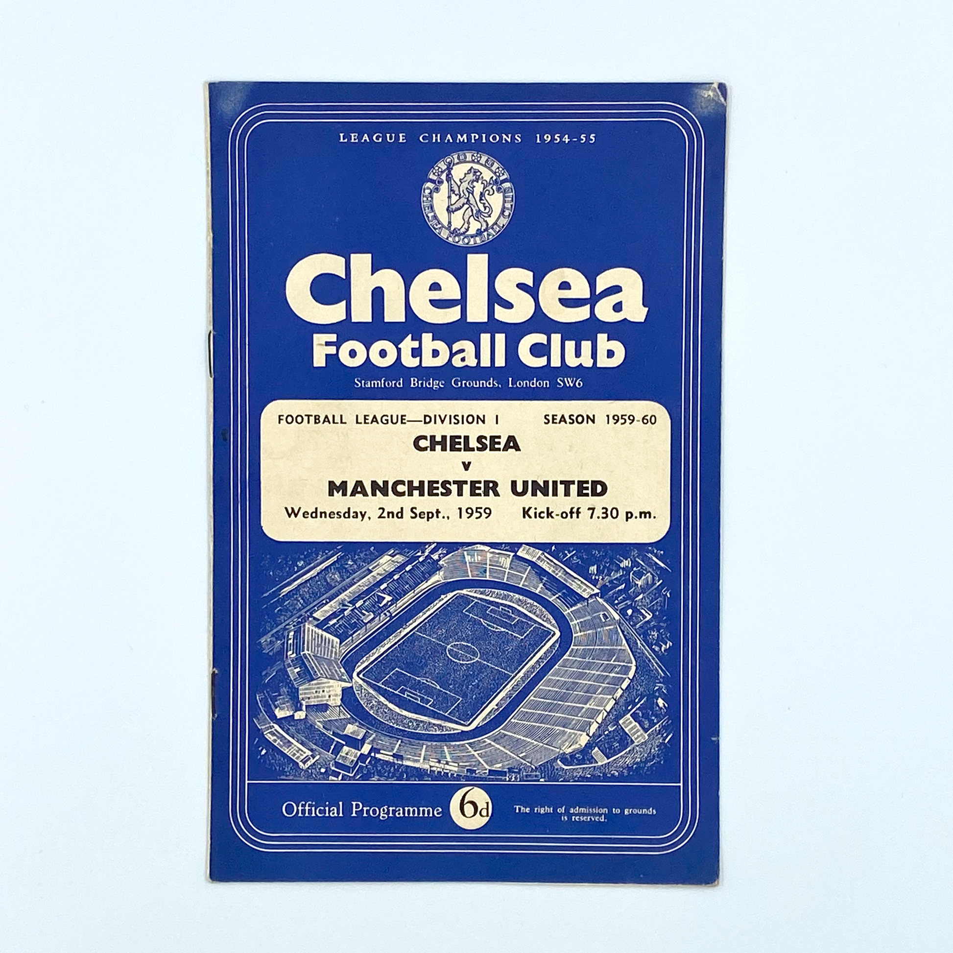 Chelsea vs Manchester United Programme (2 September, 1959)
