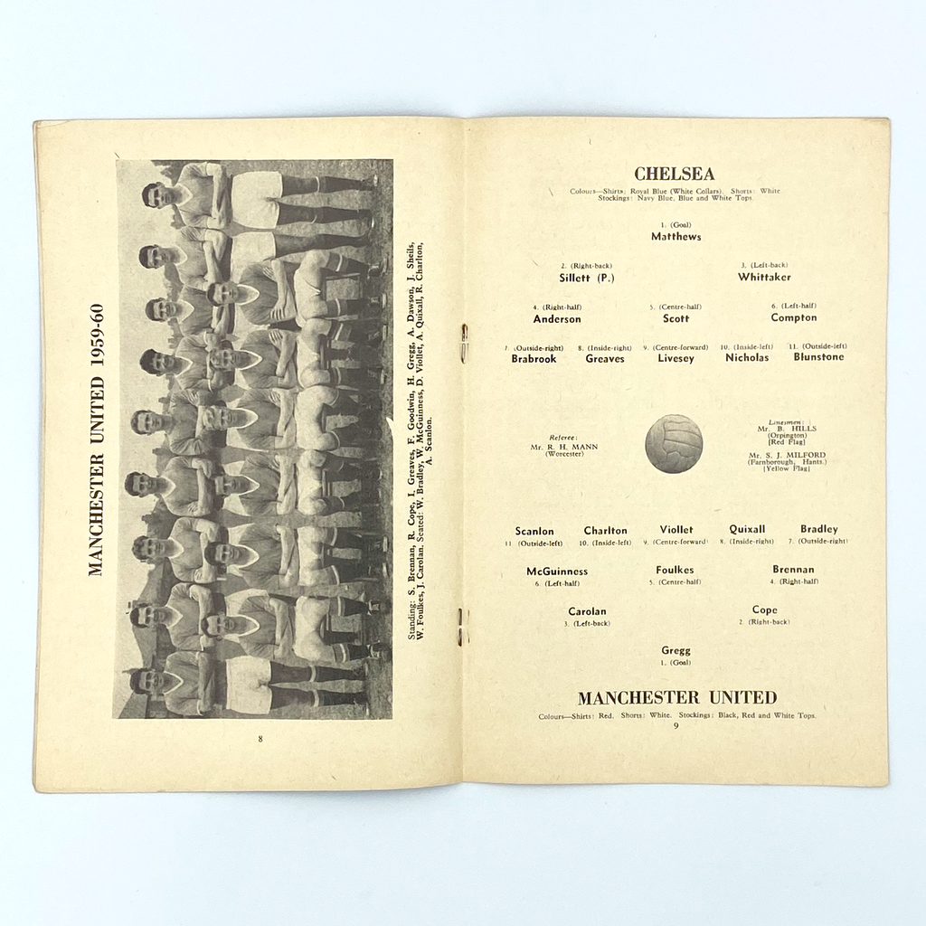 Chelsea vs Manchester United Programme (2 September, 1959)