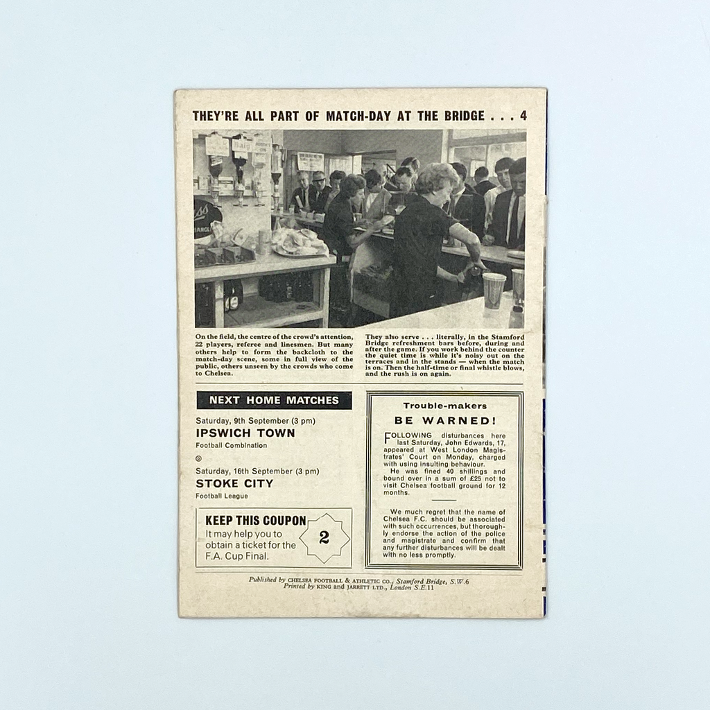 Chelsea vs Sheffield United Programme (6 September, 1967)